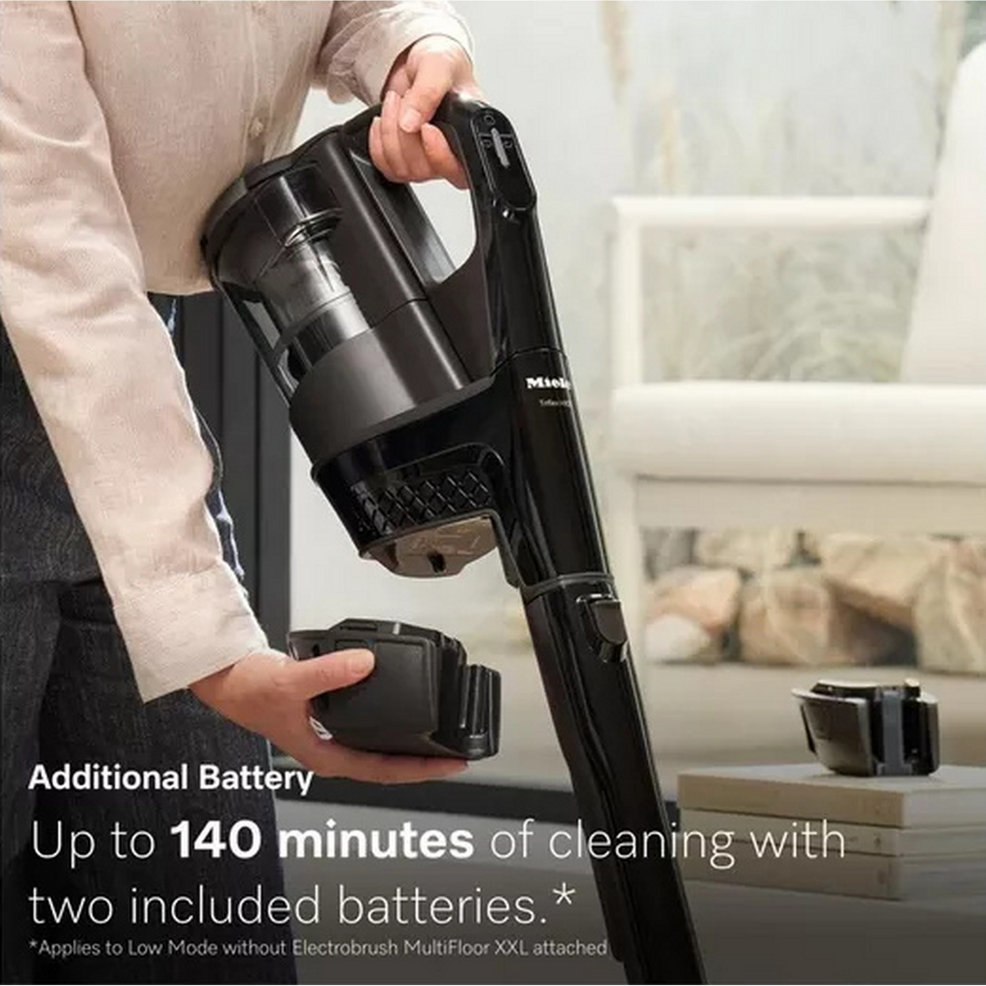 Miele Cordless Stick Vacuum Cleaner Triflex HX3 Plus - Titanium Pearl Miele Cordless Stick Vacuum Cleaner Triflex HX3 Plus - Titanium Pearl