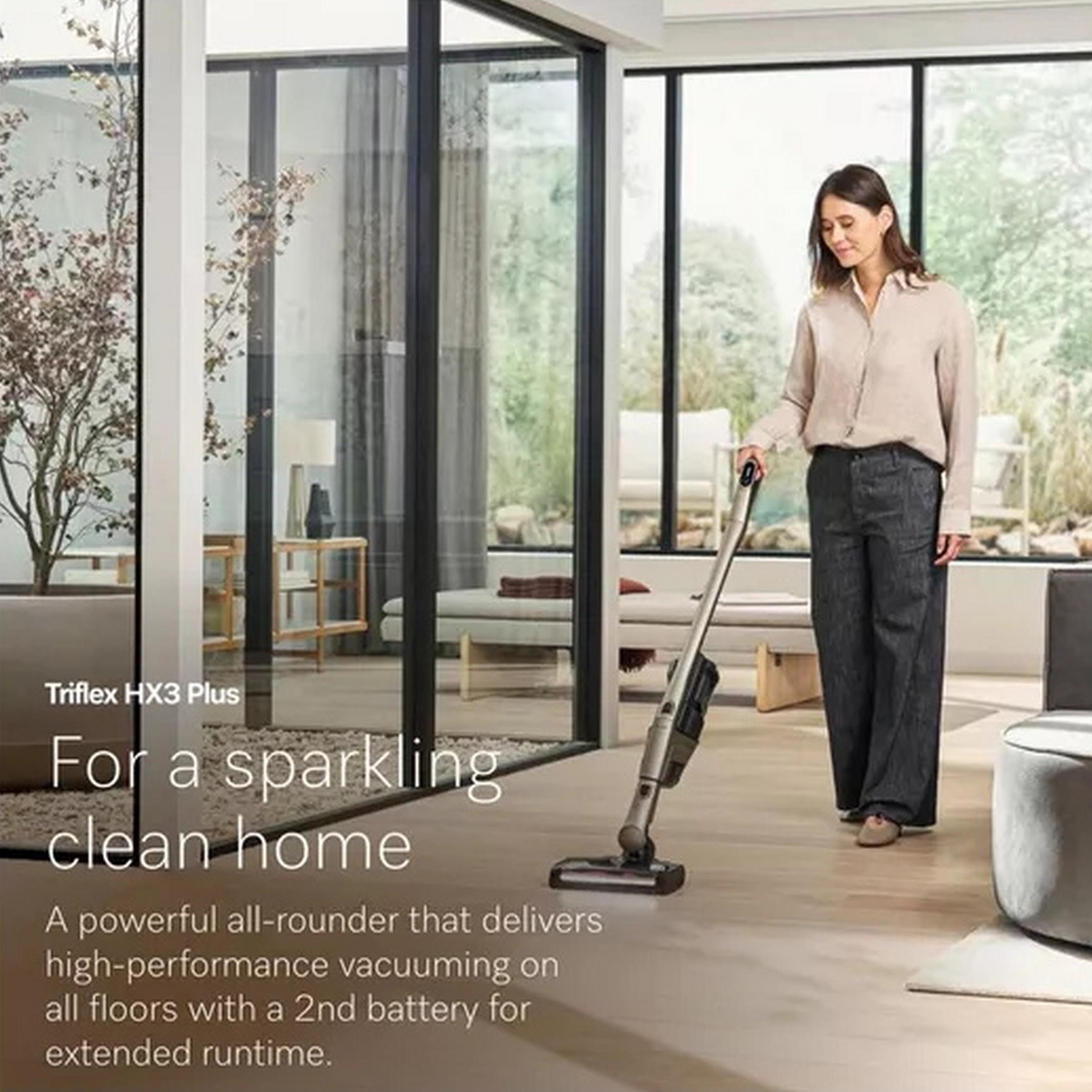 Miele Cordless Stick Vacuum Cleaner Triflex HX3 Plus - Titanium Pearl Miele Cordless Stick Vacuum Cleaner Triflex HX3 Plus - Titanium Pearl