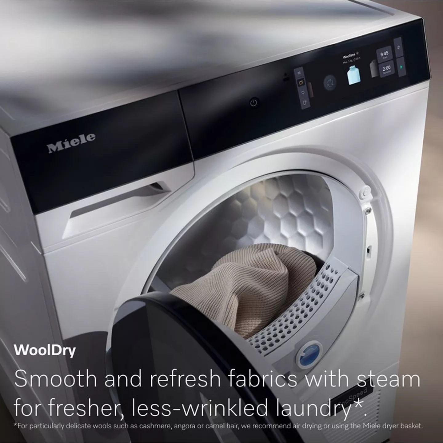 Miele 9kg Nova Series Heat Pump Tumble Dryer TQ1000WP - White Miele 9kg Nova Series Heat Pump Tumble Dryer TQ1000WP - White