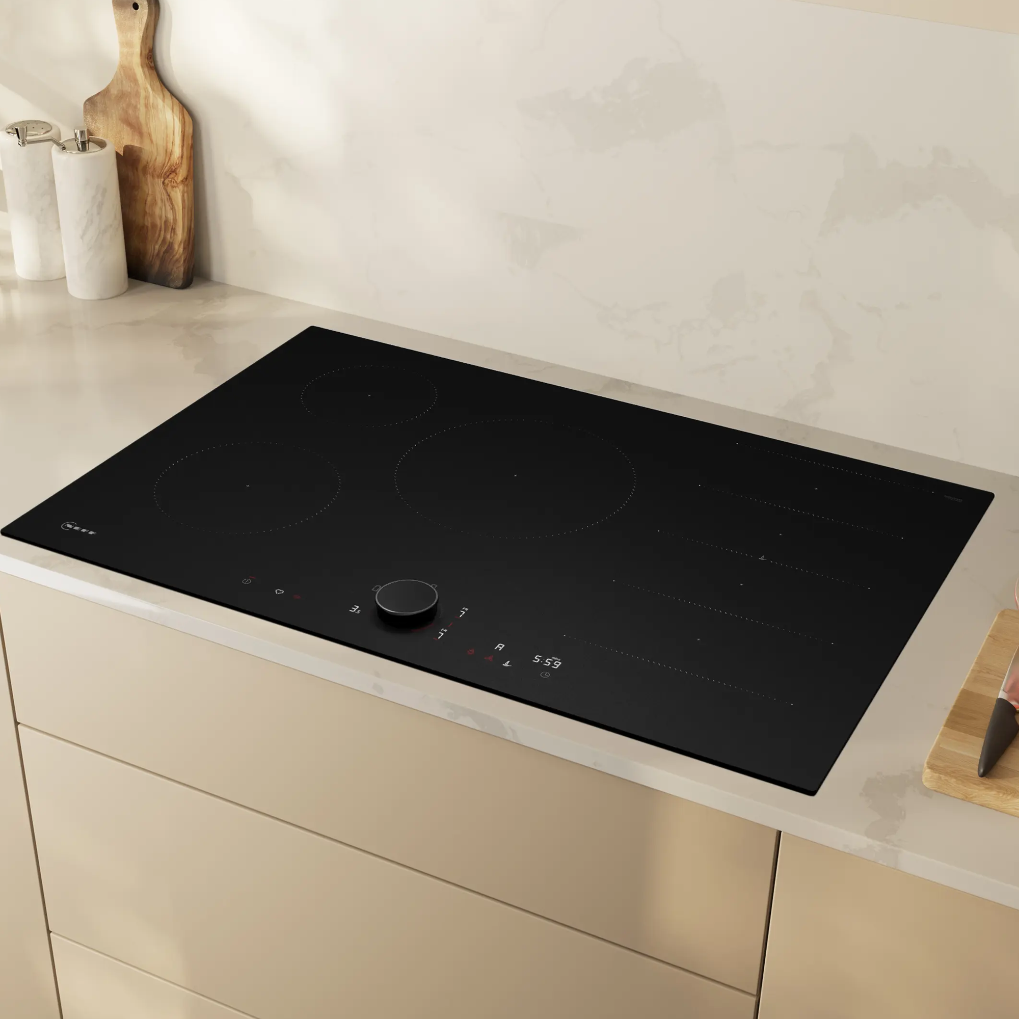 Neff N90 80cm Induction Hob T68NUV4A0 - Matt Black Neff N90 80cm Induction Hob T68NUV4A0 - Matt Black