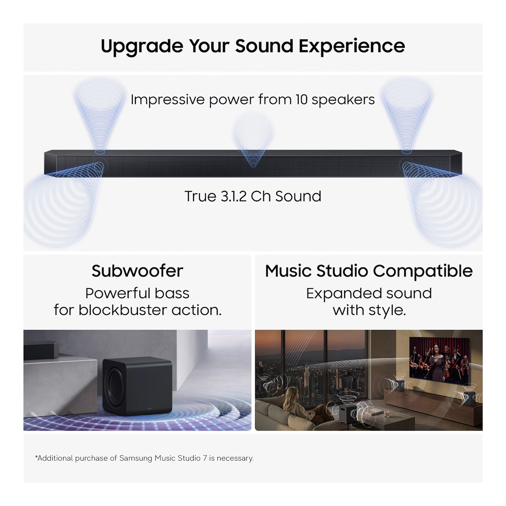Samsung 2026 Q600H Q-Series 3.1.2ch Soundbar Subwoofer Dolby Atmos, Apple AirPlay HW-Q600H/XU - Black Samsung 2026 Q600H Q-Series 3.1.2ch Soundbar Subwoofer Dolby Atmos, Apple AirPlay HW-Q600H/XU - Black
