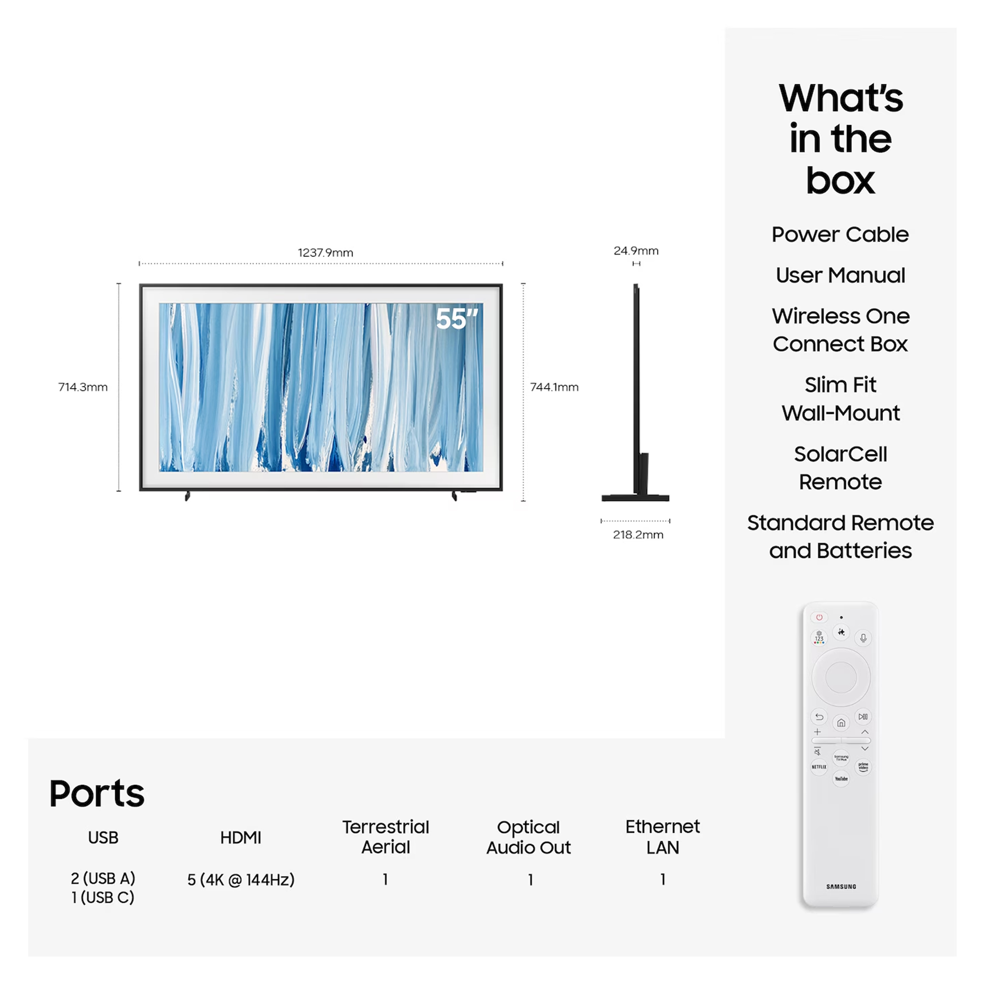 Samsung 2026 55" The Frame Pro LS03HW 4K Vision AI Smart TV QE55LS03HWUXXU - Black Samsung 2026 55" The Frame Pro LS03HW 4K Vision AI Smart TV QE55LS03HWUXXU - Black