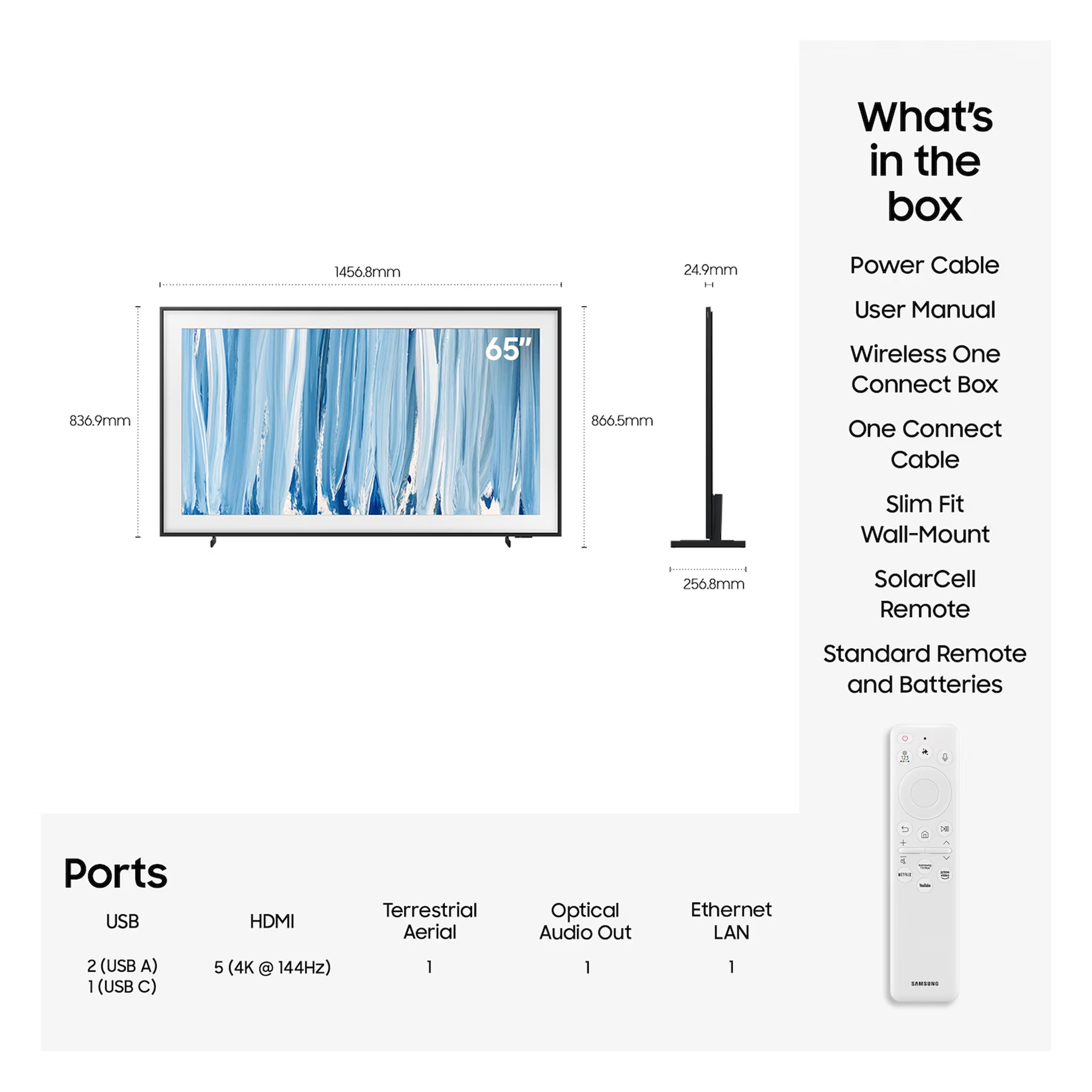 Samsung 2026 65" The Frame Pro LS03HW 4K Vision AI Smart TV QE65LS03HWUXXU Samsung 2026 65" The Frame Pro LS03HW 4K Vision AI Smart TV QE65LS03HWUXXU