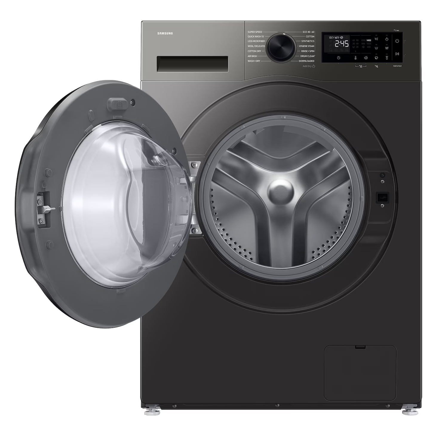 Samsung Series 5 9kg/6kg 1400 Spin Washer Dryer WD90HG5U34BXEU - Refined Inox Samsung Series 5 9kg/6kg 1400 Spin Washer Dryer WD90HG5U34BXEU - Refined Inox