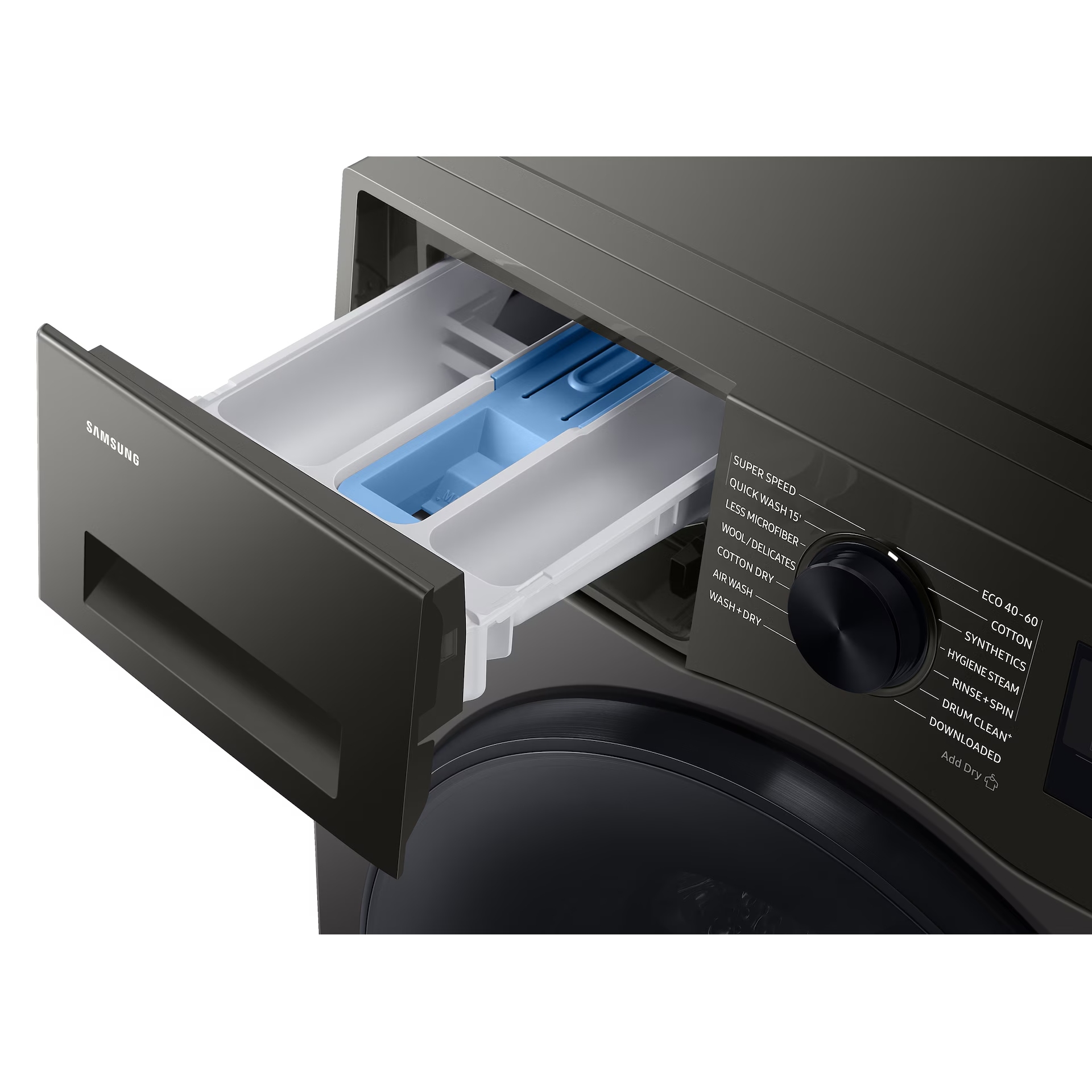 Samsung Series 5 9kg/6kg 1400 Spin Washer Dryer WD90HG5U34BXEU - Refined Inox Samsung Series 5 9kg/6kg 1400 Spin Washer Dryer WD90HG5U34BXEU - Refined Inox