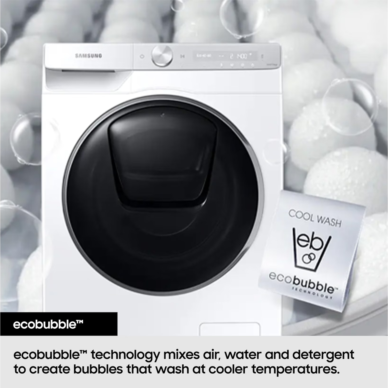 Samsung Series 5 9kg/6kg 1400 Spin Washer Dryer WD90HG5U34BXEU - Refined Inox Samsung Series 5 9kg/6kg 1400 Spin Washer Dryer WD90HG5U34BXEU - Refined Inox