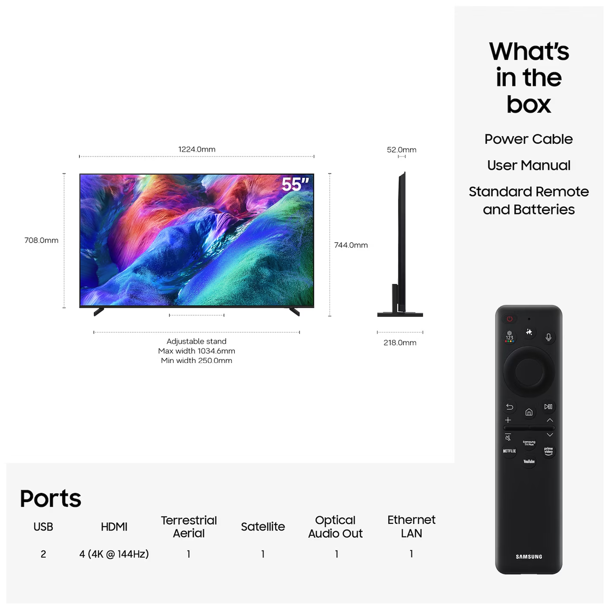 Samsung 55" Micro RGB R85H 4K Vision AI Smart TV MRE55R85HAUXXU - Black - Image 5
