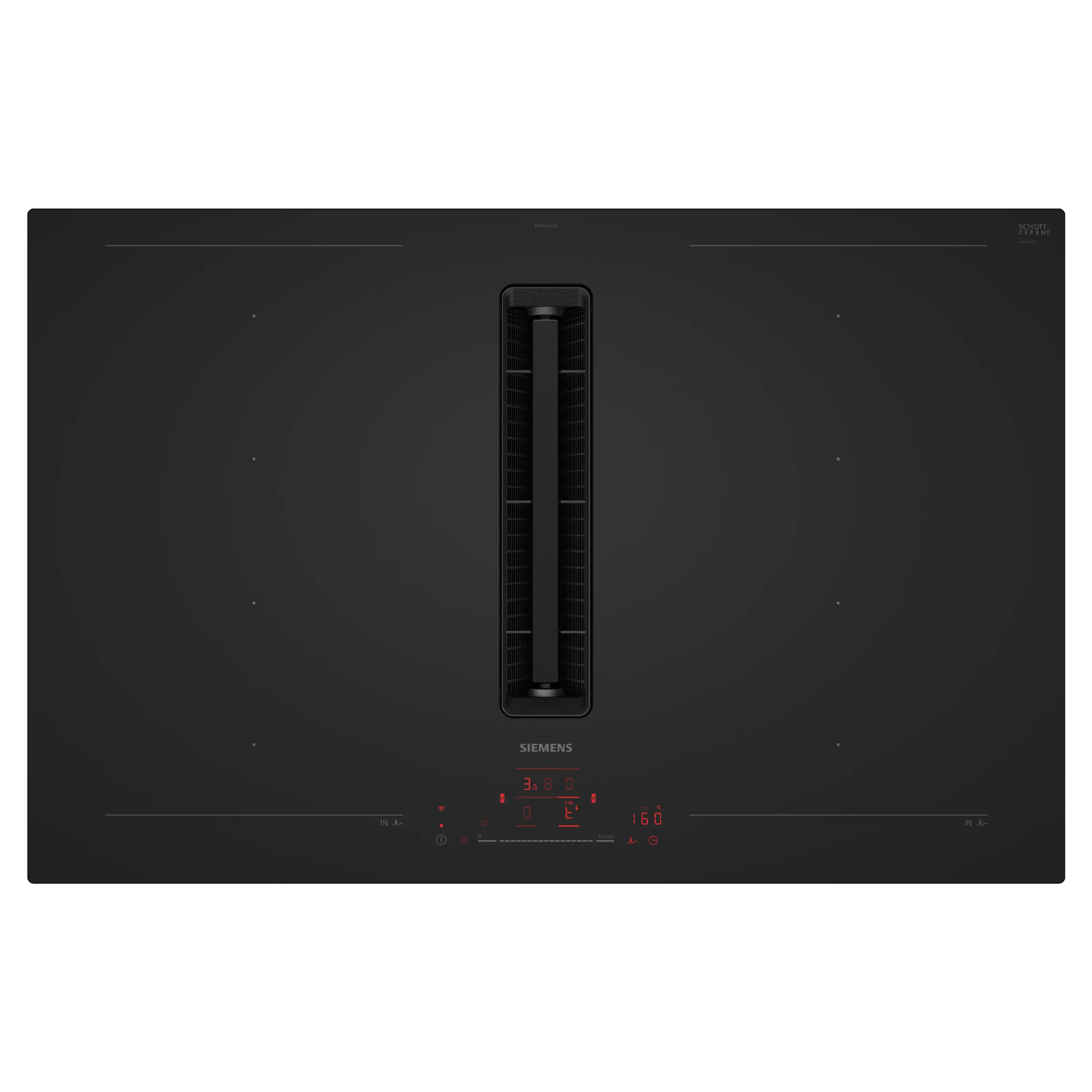 Siemens iQ700 80cm Frameless Air Venting Induction Hob EX81AHL26E – Matt Black