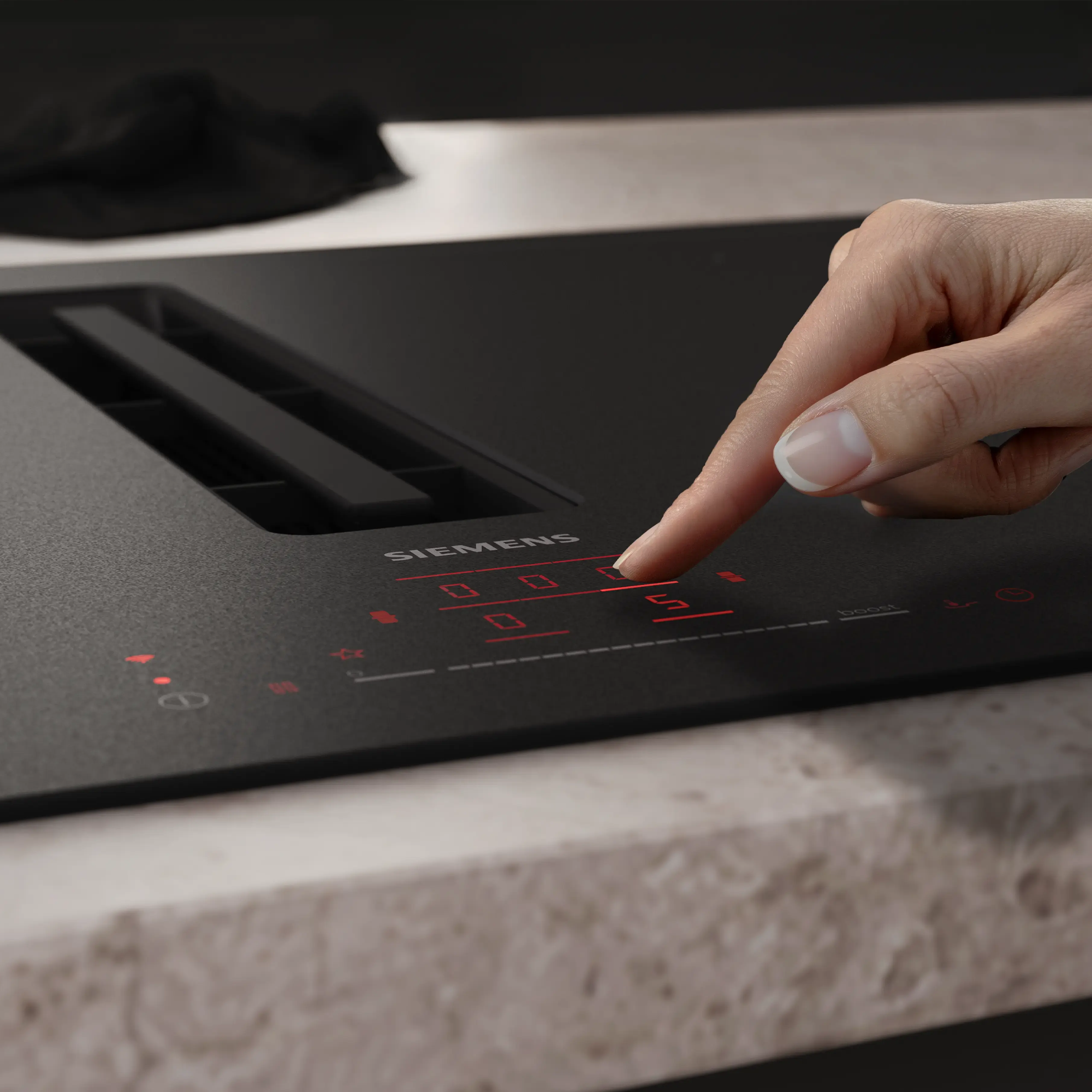 Siemens iQ700 80cm Frameless Air Venting Induction Hob EX81AHL26E – Matt Black Siemens iQ700 80cm Frameless Air Venting Induction Hob EX81AHL26E – Matt Black