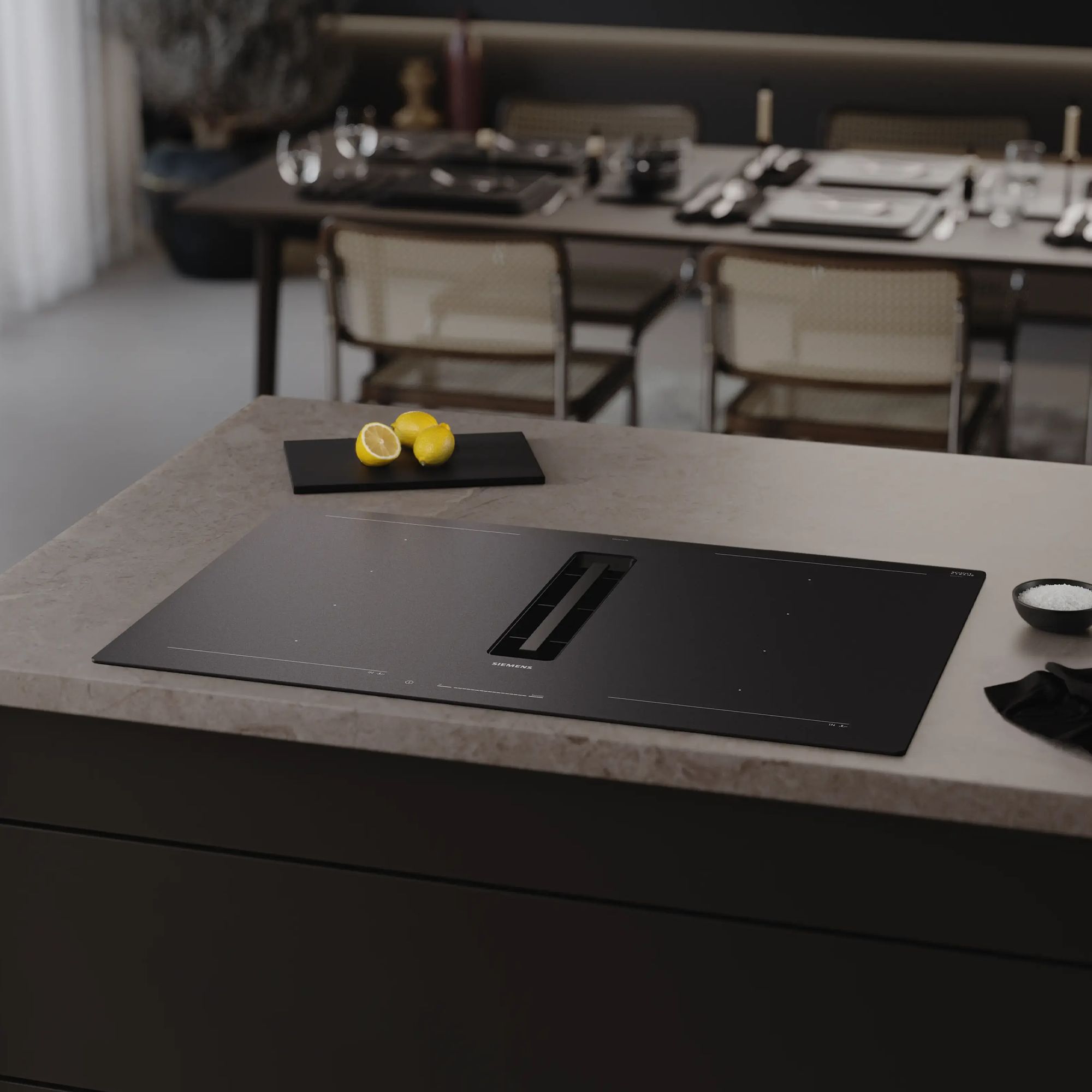 Siemens iQ700 80cm Frameless Air Venting Induction Hob EX81AHL26E – Matt Black Siemens iQ700 80cm Frameless Air Venting Induction Hob EX81AHL26E – Matt Black