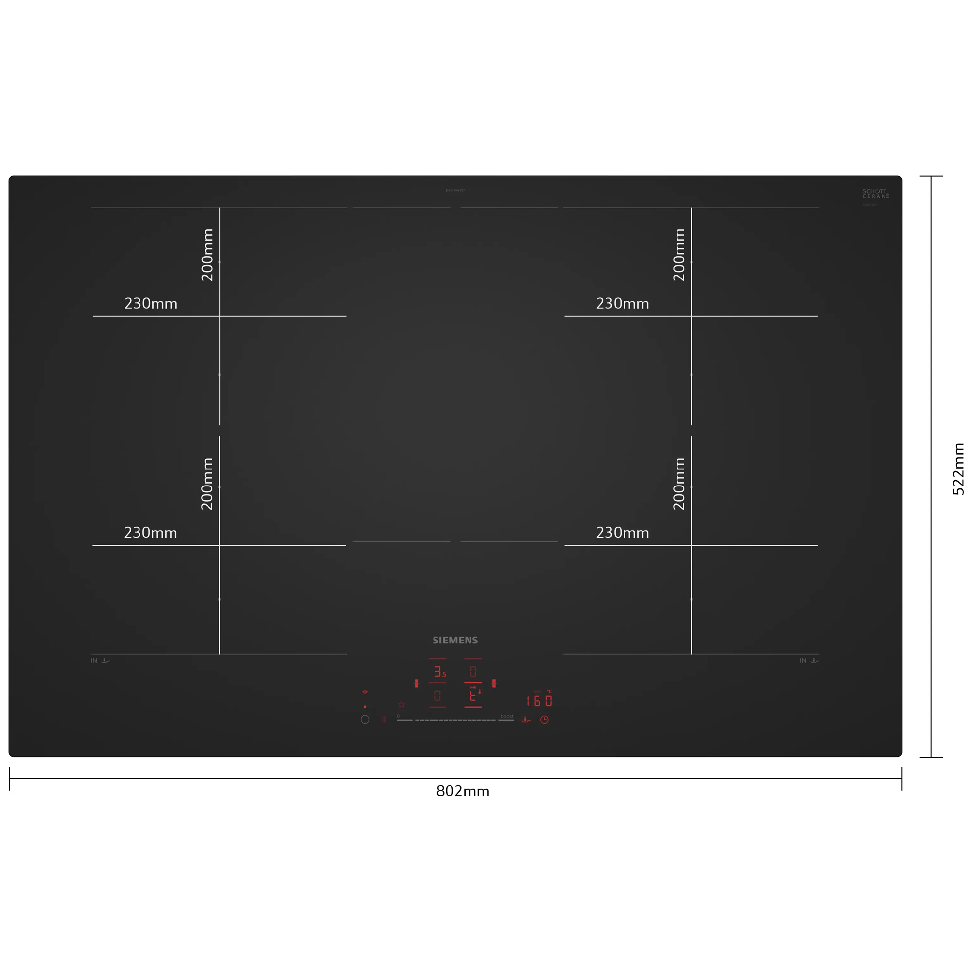 Siemens 80cm iQ700 FlexInduction Induction Hob EX81AHYC1E - Matte Black Siemens 80cm iQ700 FlexInduction Induction Hob EX81AHYC1E - Matte Black