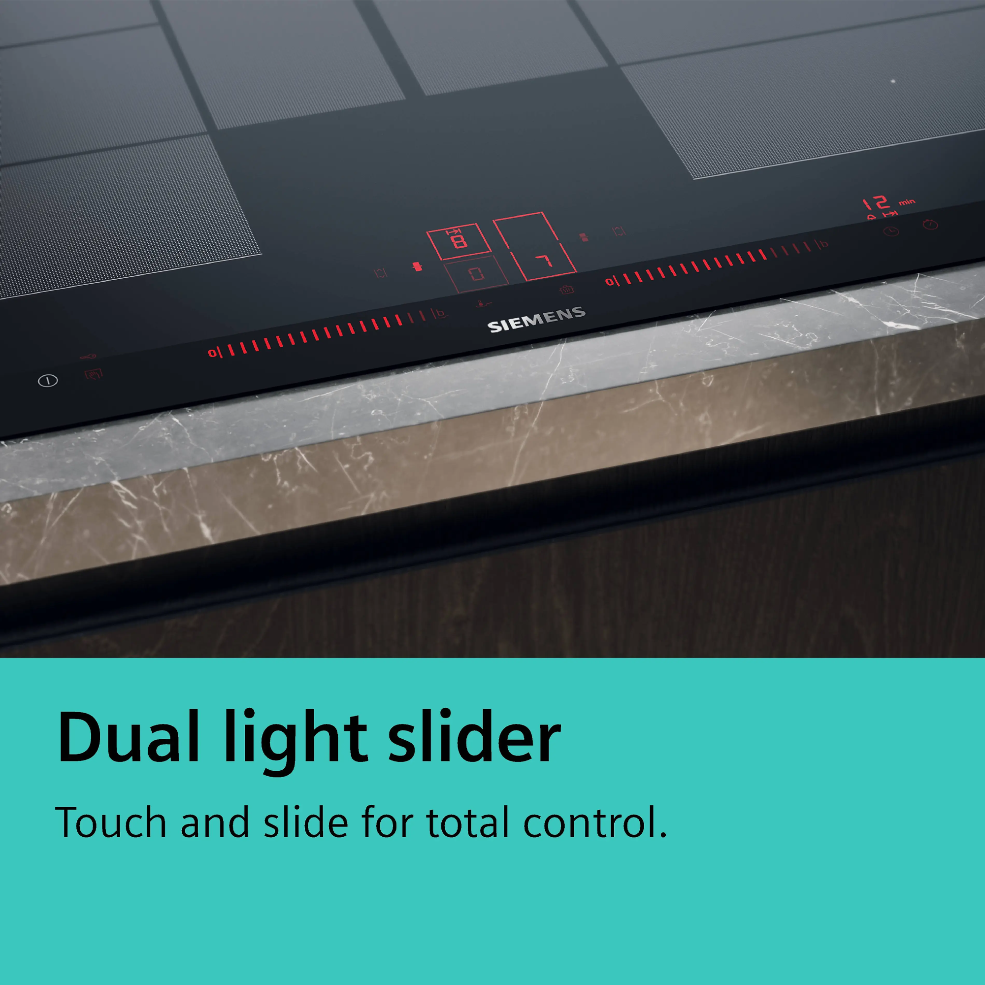 Siemens iQ700 80cm Air Venting Induction Hob EX875LX67E - Black Siemens iQ700 80cm Air Venting Induction Hob EX875LX67E - Black