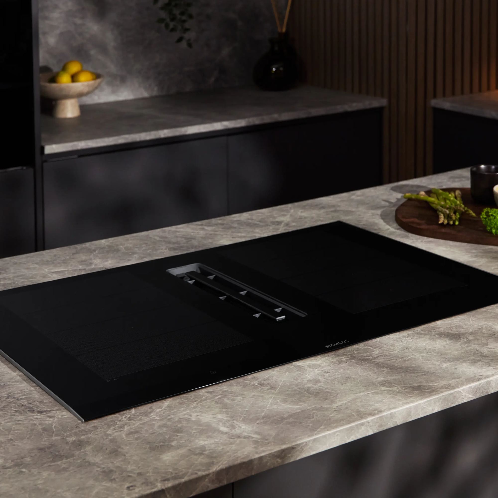 Siemens iQ700 80cm Air Venting Induction Hob EX875LX67E - Black Siemens iQ700 80cm Air Venting Induction Hob EX875LX67E - Black