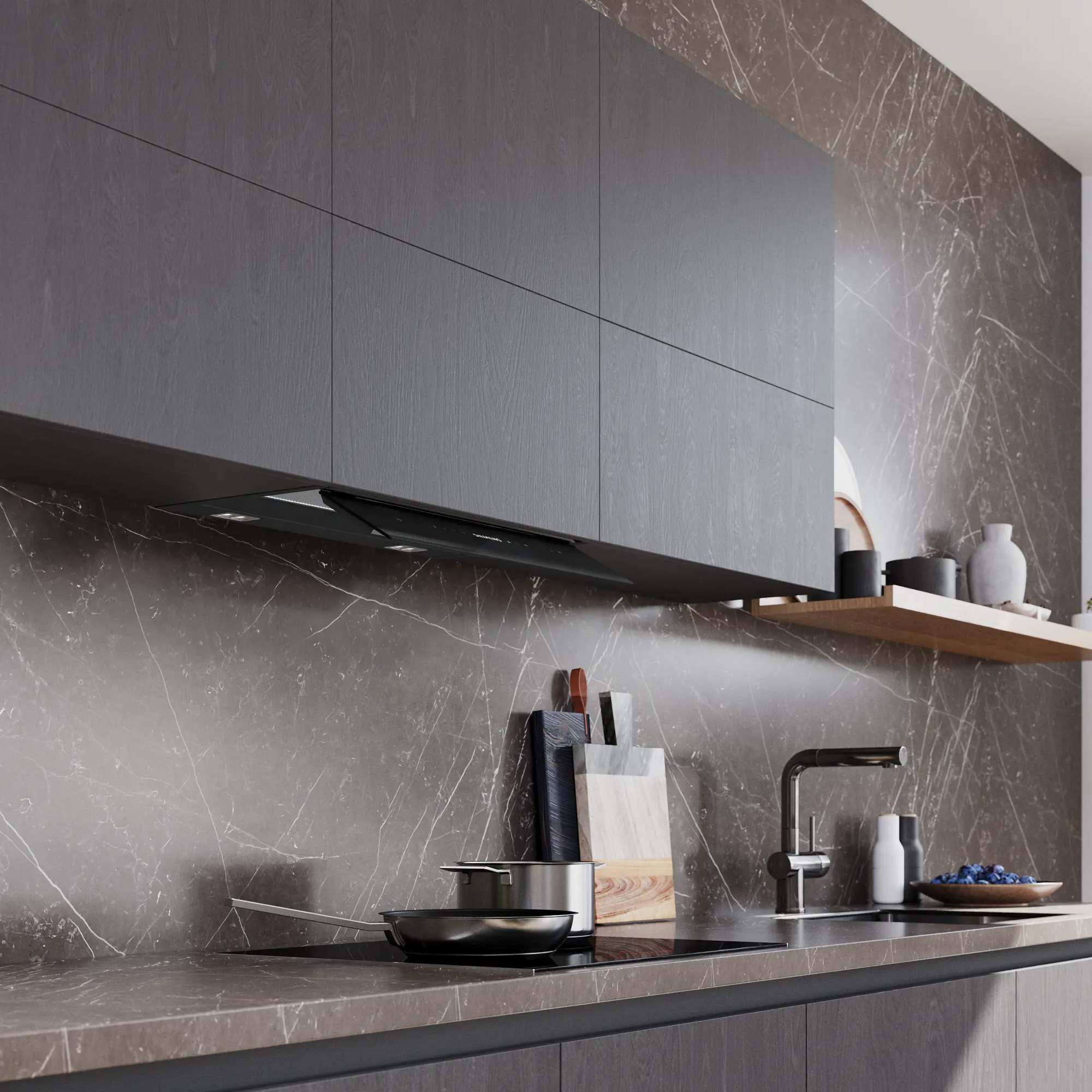 Siemens iQ700 Integrated Design Hood LJ68BET60B - Matt Black Siemens iQ700 Integrated Design Hood LJ68BET60B - Matt Black