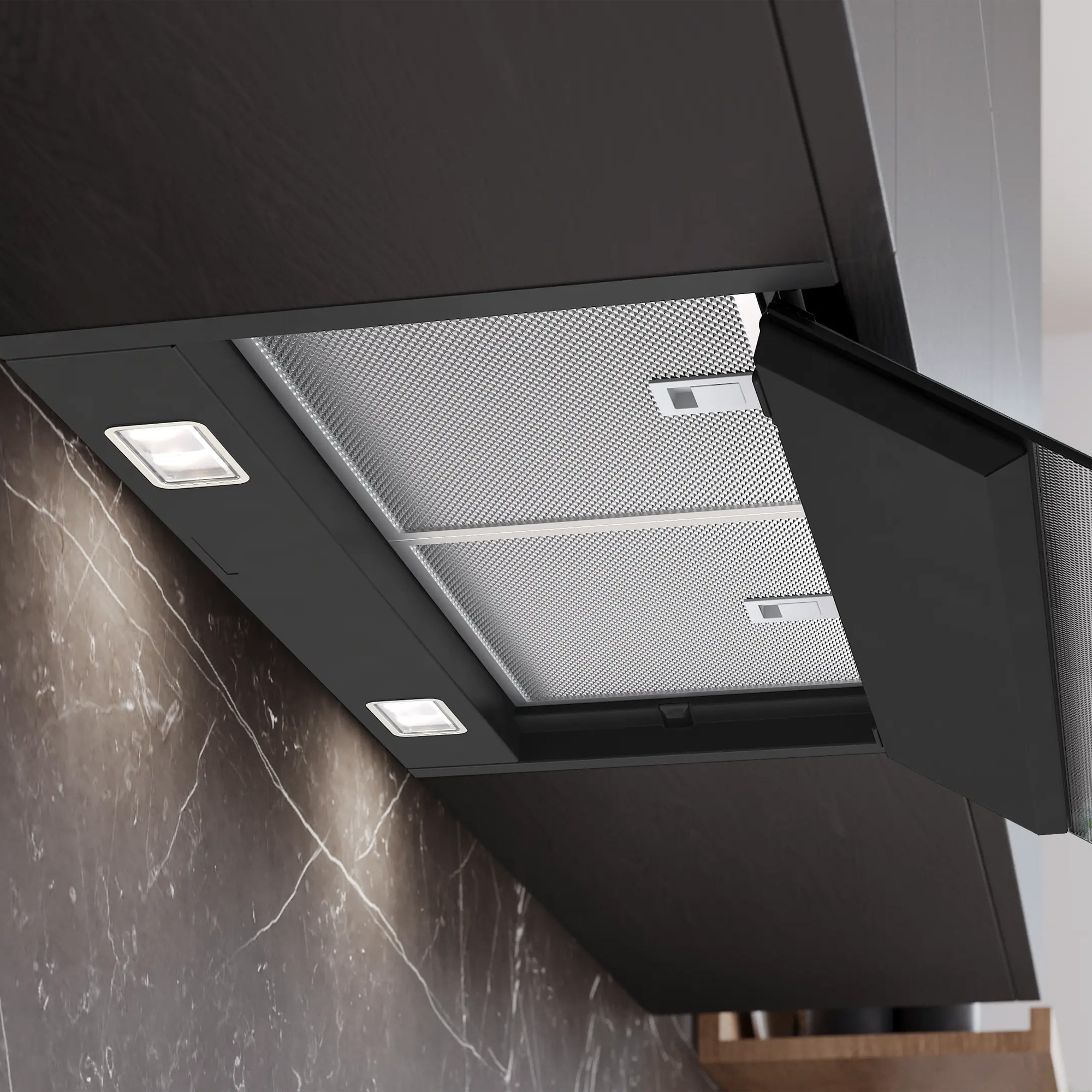 Siemens iQ700 Integrated Design Hood LJ68BET60B - Matt Black Siemens iQ700 Integrated Design Hood LJ68BET60B - Matt Black