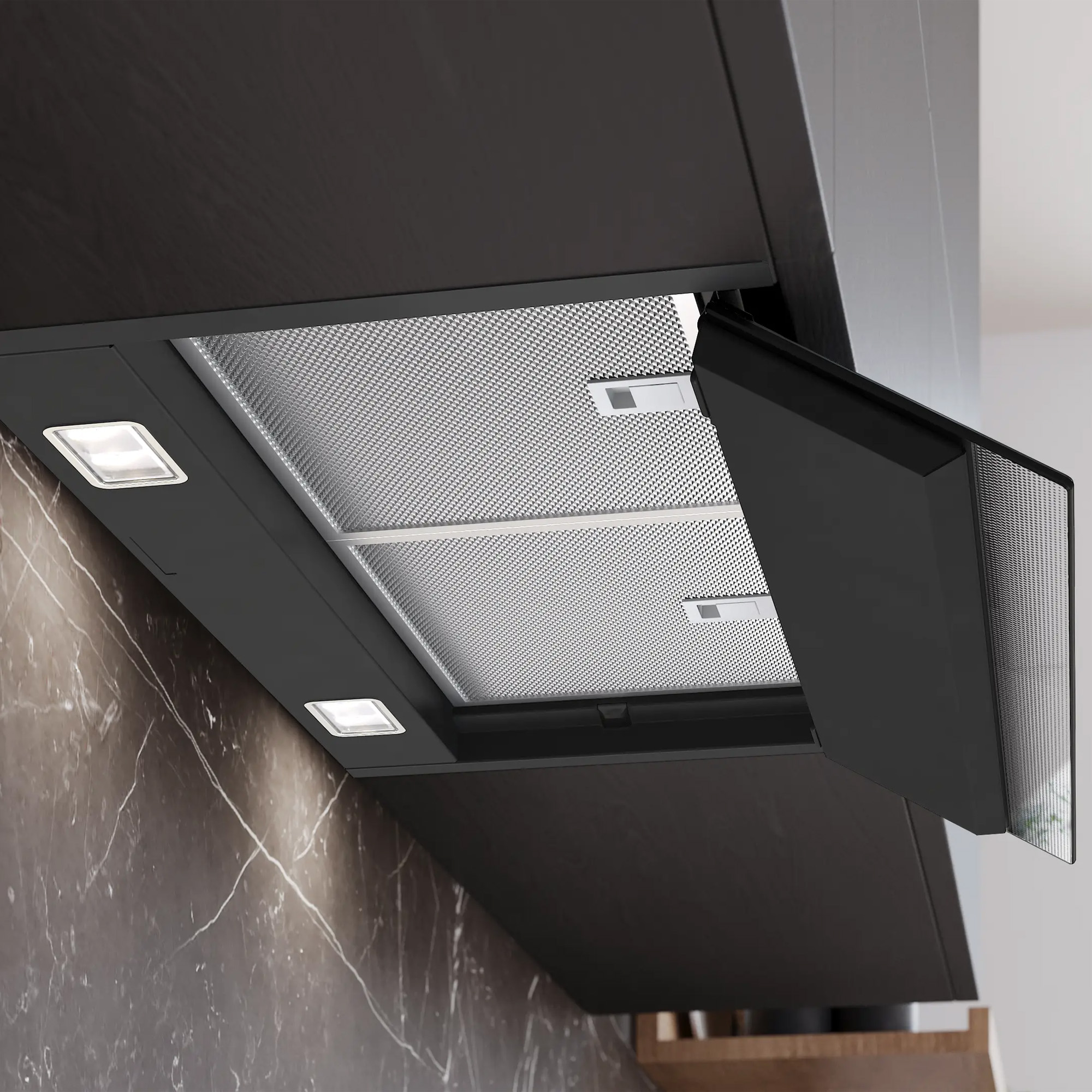 Siemens iQ700 Integrated Design Hood LJ68BET60B - Matt Black Siemens iQ700 Integrated Design Hood LJ68BET60B - Matt Black
