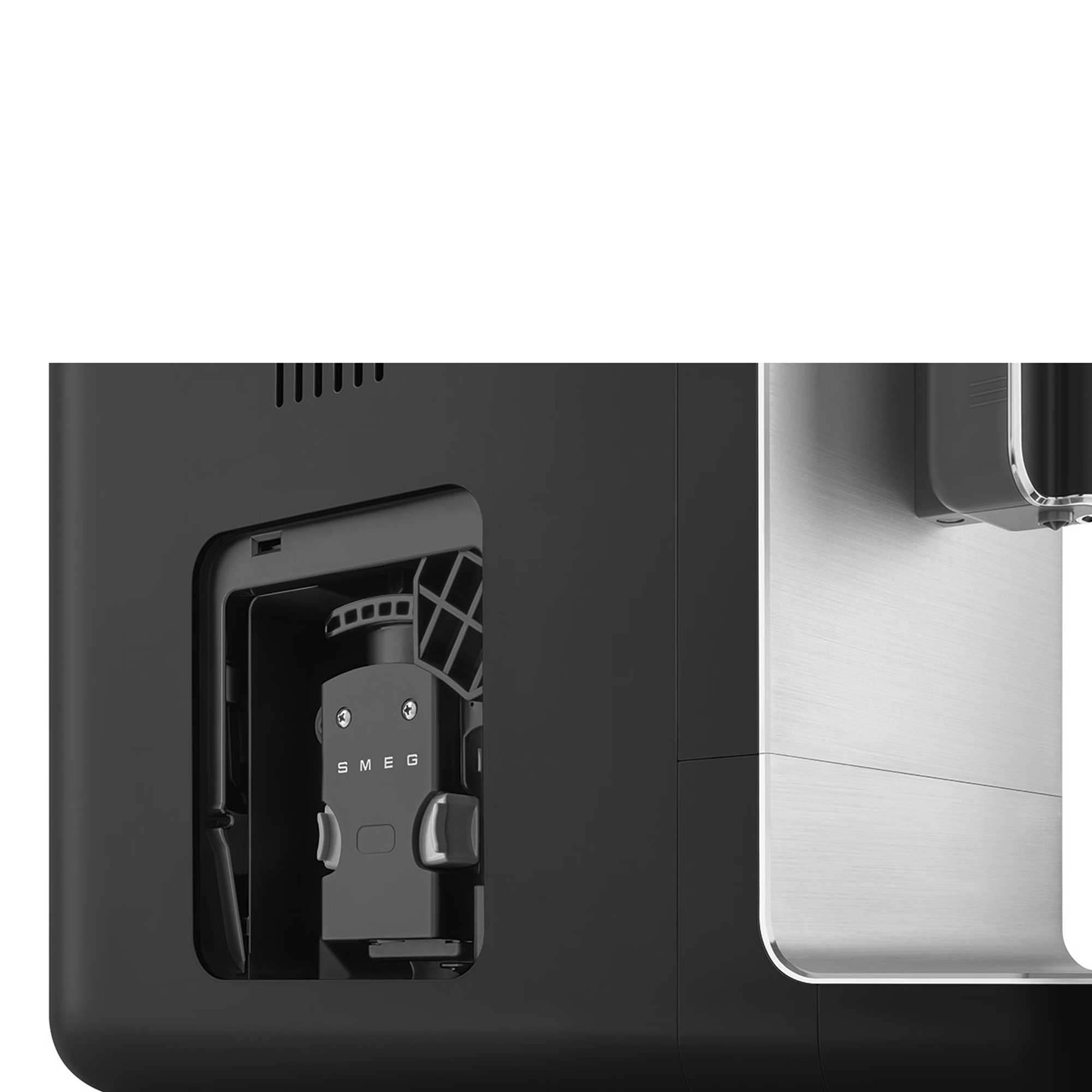 Smeg Freestanding Bean To Cup Coffee Machine BCC12BLMUK - Black Smeg Freestanding Bean To Cup Coffee Machine BCC12BLMUK - Black