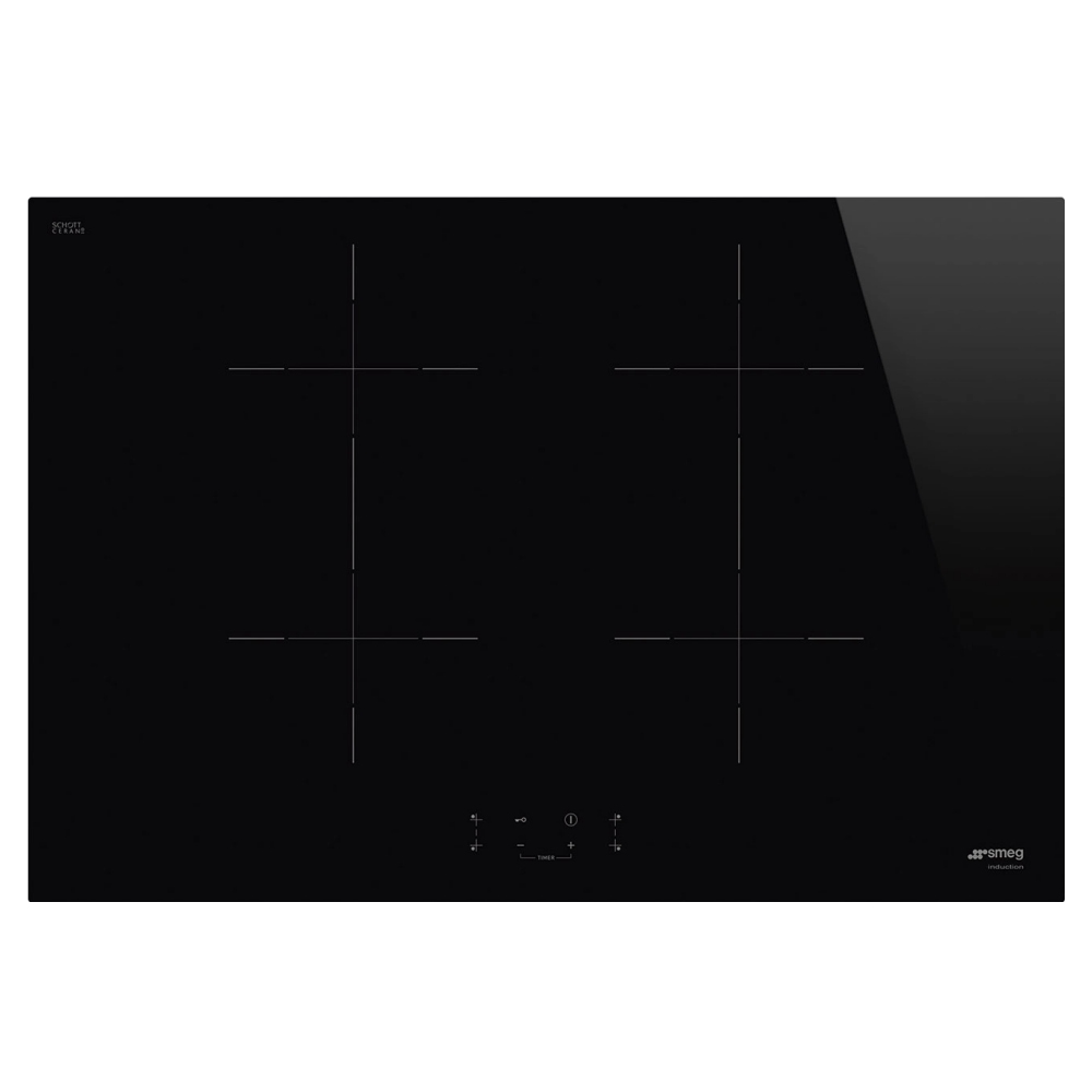 Smeg  75cm 4 Zone Multizone Induction Hob SIB2741D - BLACK