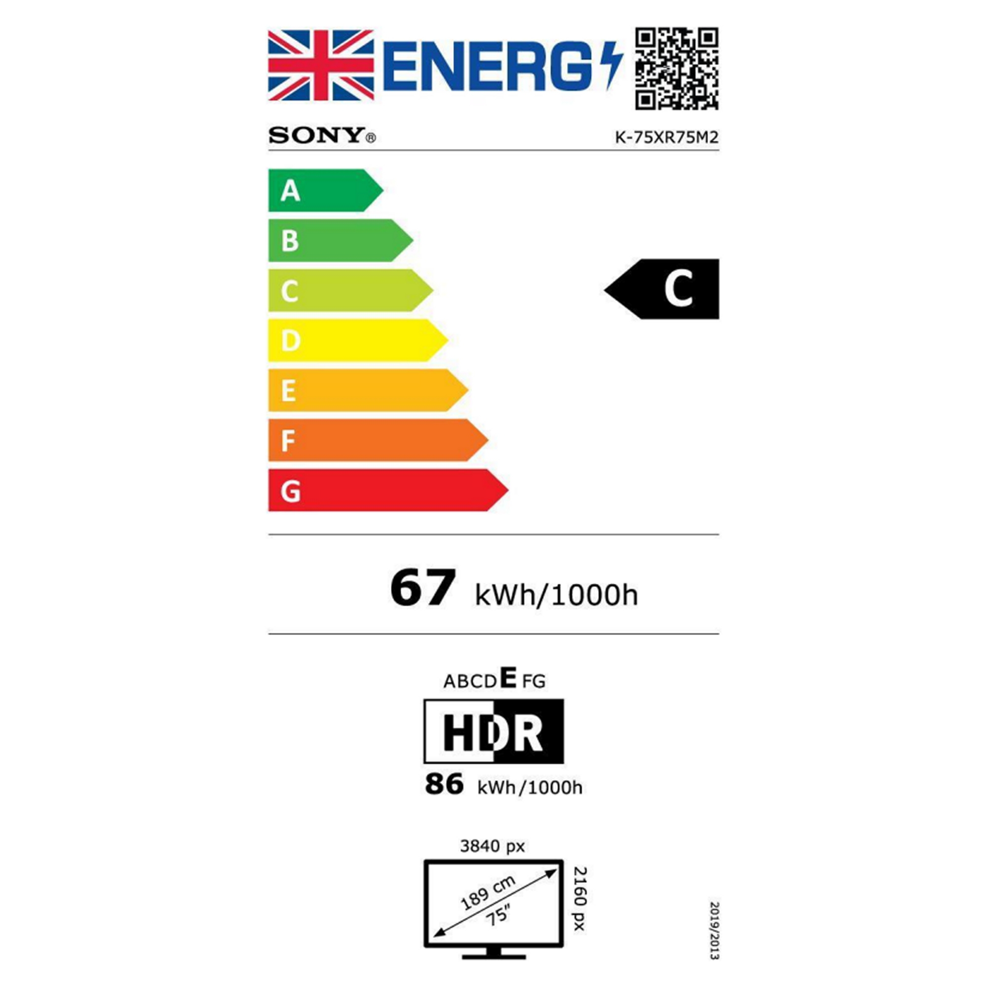 Sony 75” BRAVIA 7 II True RGB LED 4K Google TV with AI XR Processor K75XR75M2PB.UKA - Black Sony 75” BRAVIA 7 II True RGB LED 4K Google TV with AI XR Processor K75XR75M2PB.UKA - Black