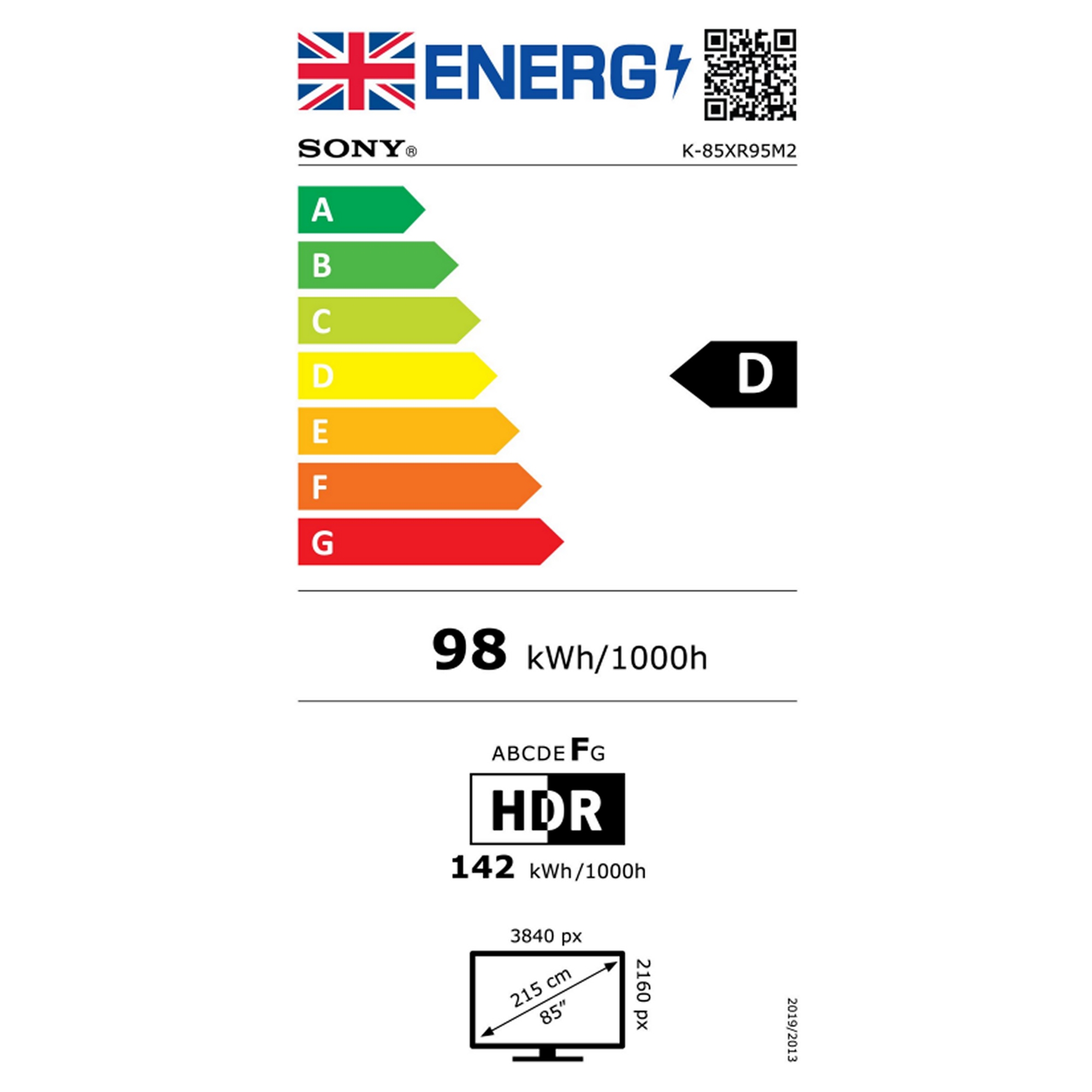 Sony 85” BRAVIA 9 II True RGB Mini LED 4K Google TV with AI XR Processor K85XR95M2PB.UKA - Black Sony 85” BRAVIA 9 II True RGB Mini LED 4K Google TV with AI XR Processor K85XR95M2PB.UKA - Black