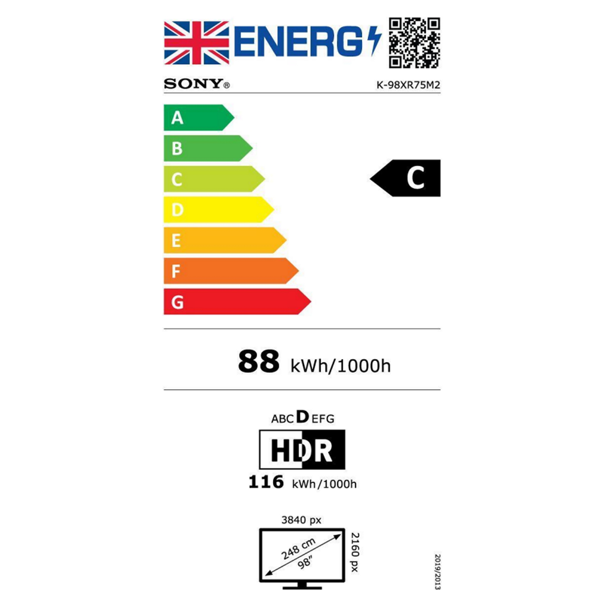 Sony 98” BRAVIA 7 II True RGB LED 4K Google TV with AI XR Processor K98XR75M2PB.UKA - Black Sony 98” BRAVIA 7 II True RGB LED 4K Google TV with AI XR Processor K98XR75M2PB.UKA - Black