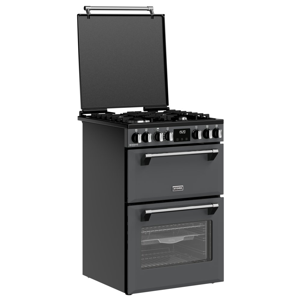Stoves 60cm Freestanding Dual Fuel Cooker 444411843 - Anthracite Stoves 60cm Freestanding Dual Fuel Cooker 444411843 - Anthracite