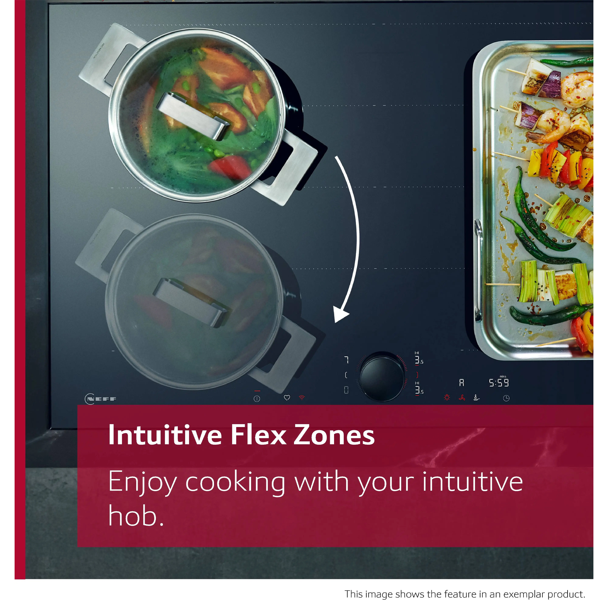 Neff 60cm N90 Flex Zone Induction Hob T66NUX4A0 - Matte Black