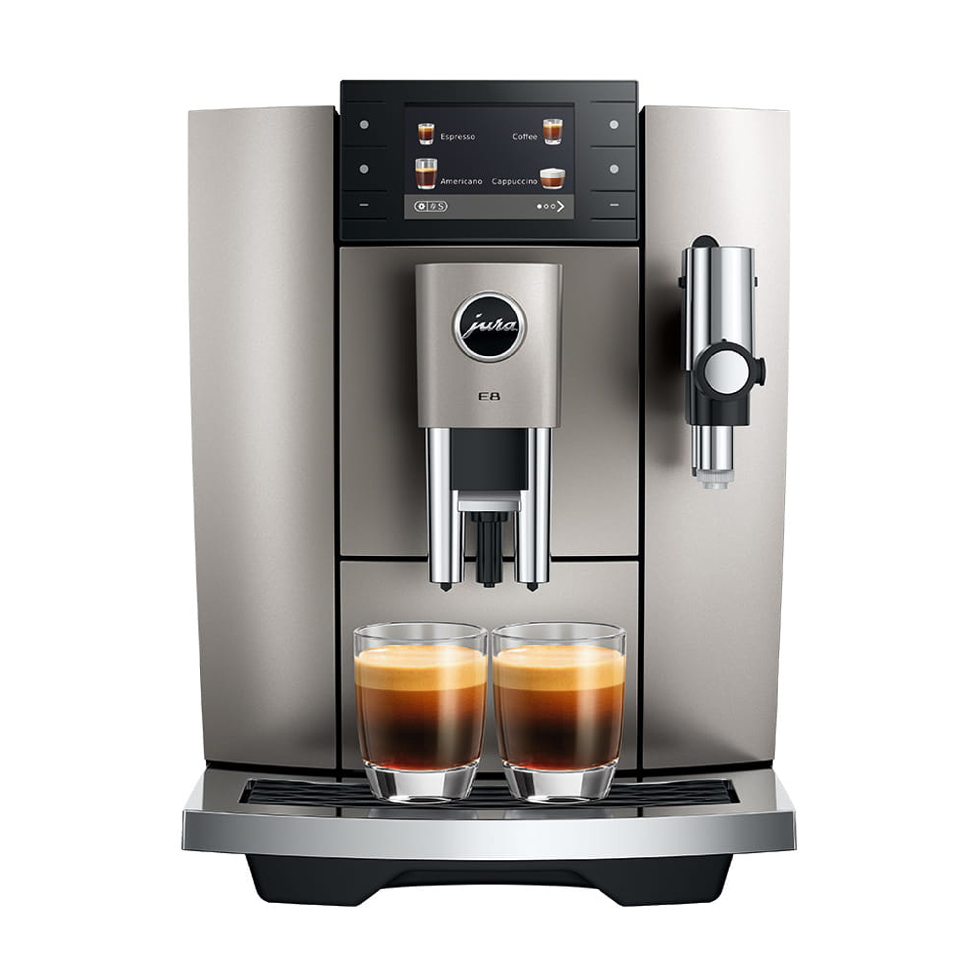 Jura E8 Freestanding Fully Automatic Coffee Machine 15721 - Midnight Silver