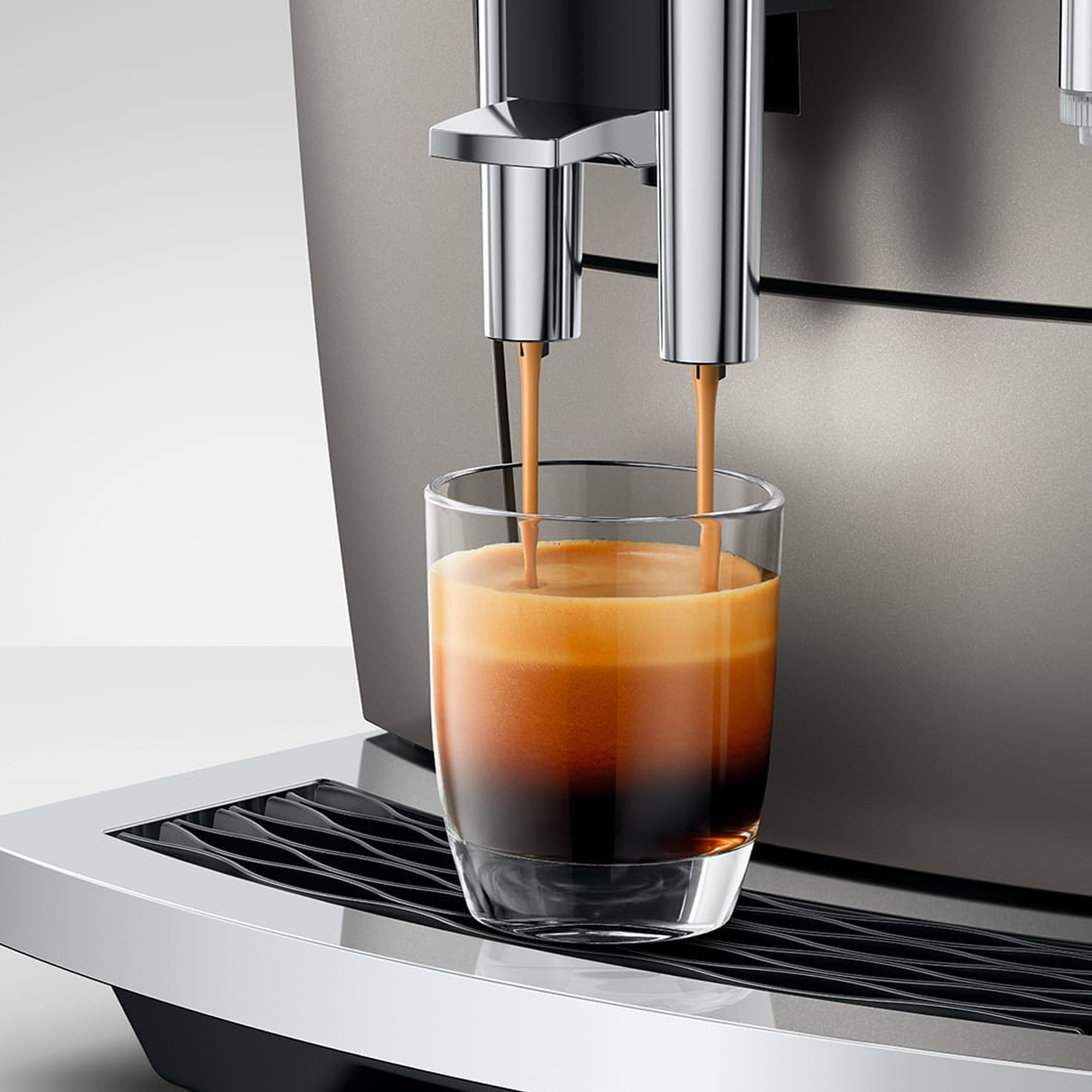 Jura E8 Freestanding Fully Automatic Coffee Machine 15721 - Midnight Silver Jura E8 Freestanding Fully Automatic Coffee Machine 15721 - Midnight Silver