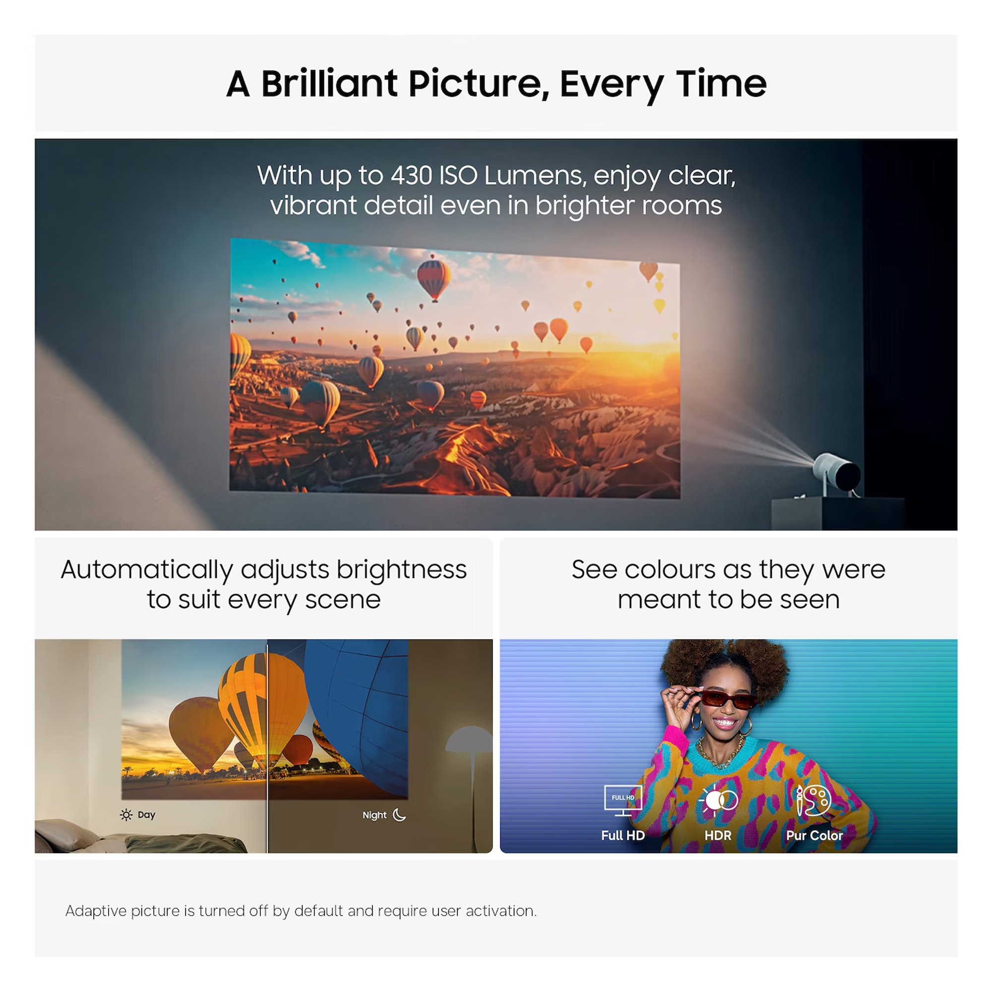 Samsung 2026 Freestyle+ Full HD Portable Projector SP-LFF3HLAXXXU - Cloud White Samsung 2026 Freestyle+ Full HD Portable Projector SP-LFF3HLAXXXU - Cloud White