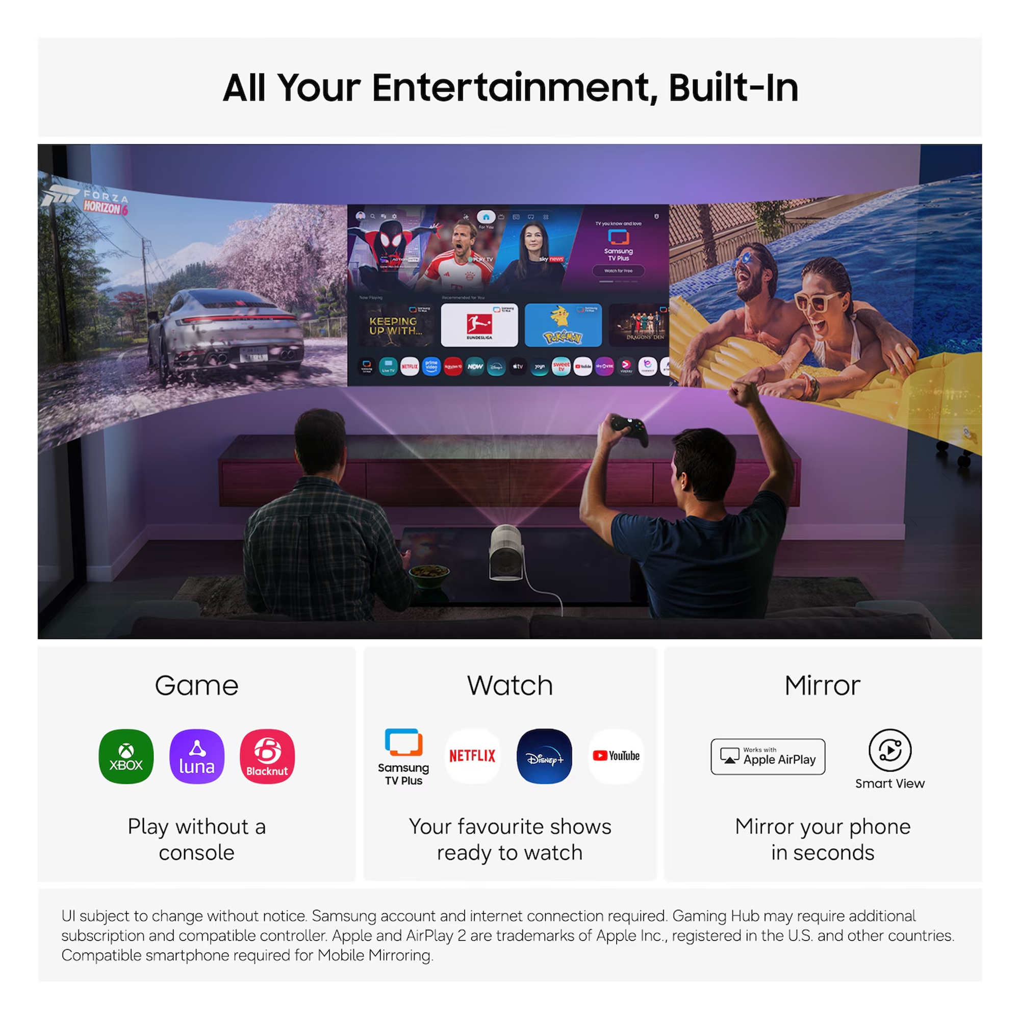 Samsung 2026 Freestyle+ Full HD Portable Projector SP-LFF3HLAXXXU - Cloud White Samsung 2026 Freestyle+ Full HD Portable Projector SP-LFF3HLAXXXU - Cloud White