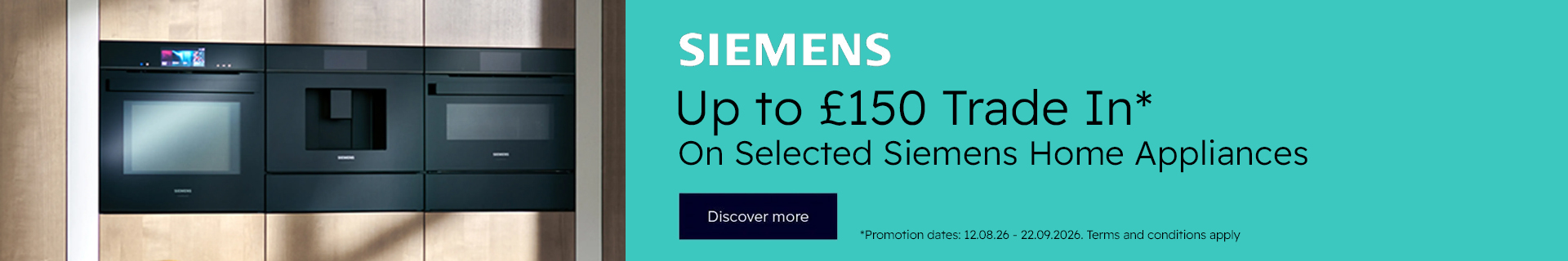 a promotional image for a Siemens trade in and save promotion.