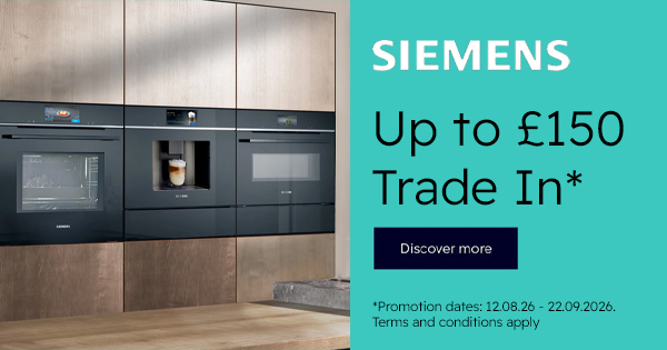 a promotional image for a Siemens trade in and save promotion.