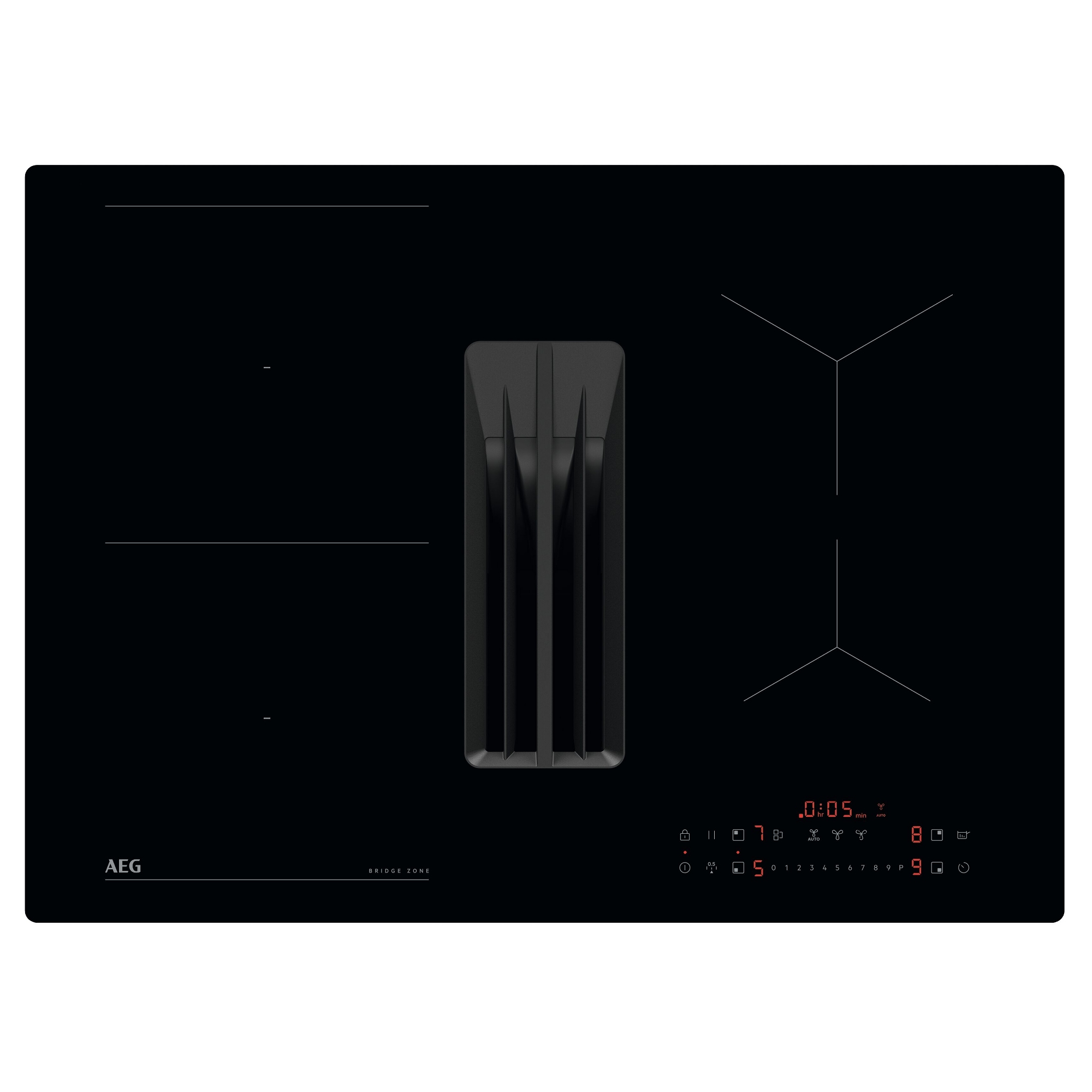 AEG Series 6000 70cm Air Venting Induction Hob TT74CB00CB - Black