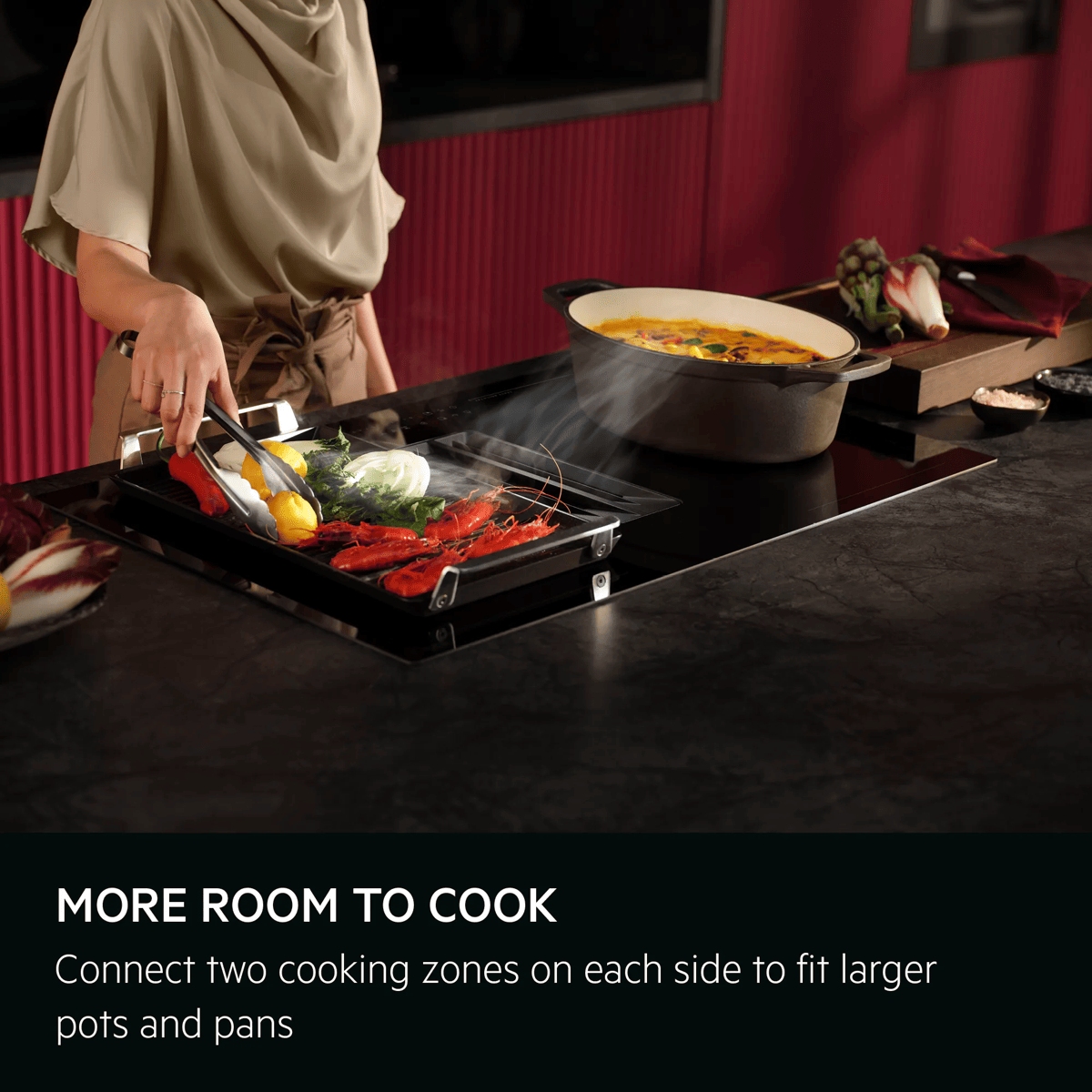 AEG Series 7000 80cm Air Venting Induction Hob TT84CC13CB - Black AEG Series 7000 80cm Air Venting Induction Hob TT84CC13CB - Black