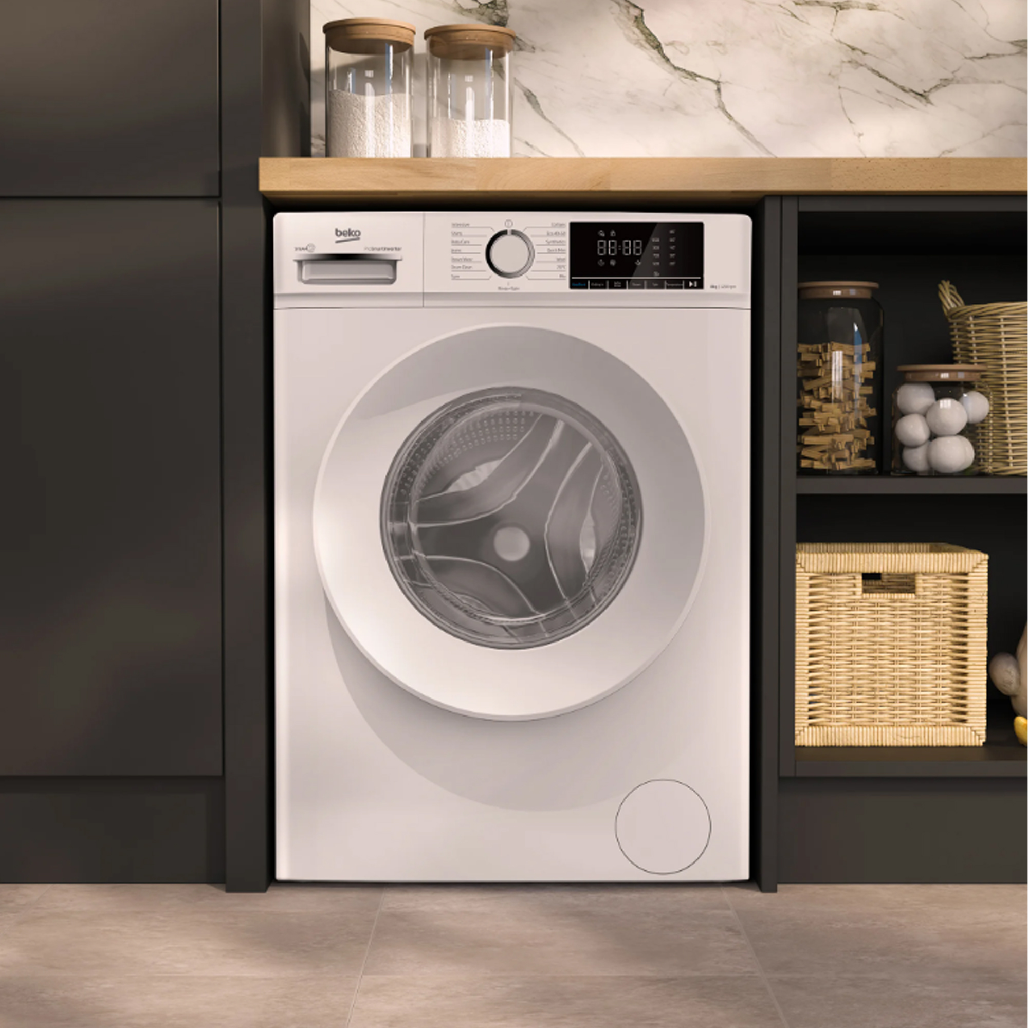 Beko 8kg Freestanding Washing Machine 1200rpm BWC8121W - White Beko 8kg Freestanding Washing Machine 1200rpm BWC8121W - White