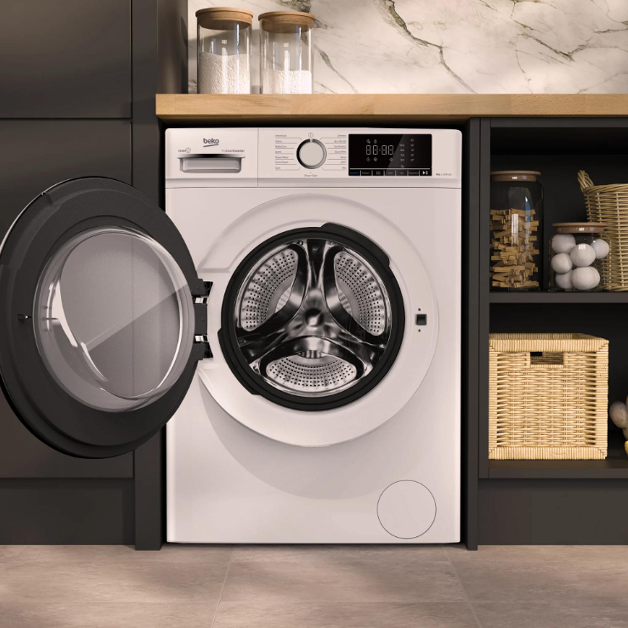 Beko 8kg Freestanding Washing Machine 1200rpm BWC8121W - White Beko 8kg Freestanding Washing Machine 1200rpm BWC8121W - White
