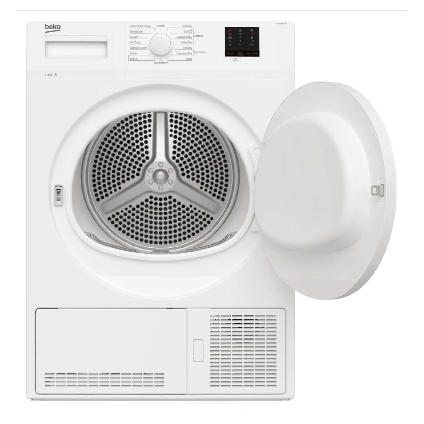 Beko 8kg Condenser Tumble Dryer DTKCE80021W - White Beko 8kg Condenser Tumble Dryer DTKCE80021W - White