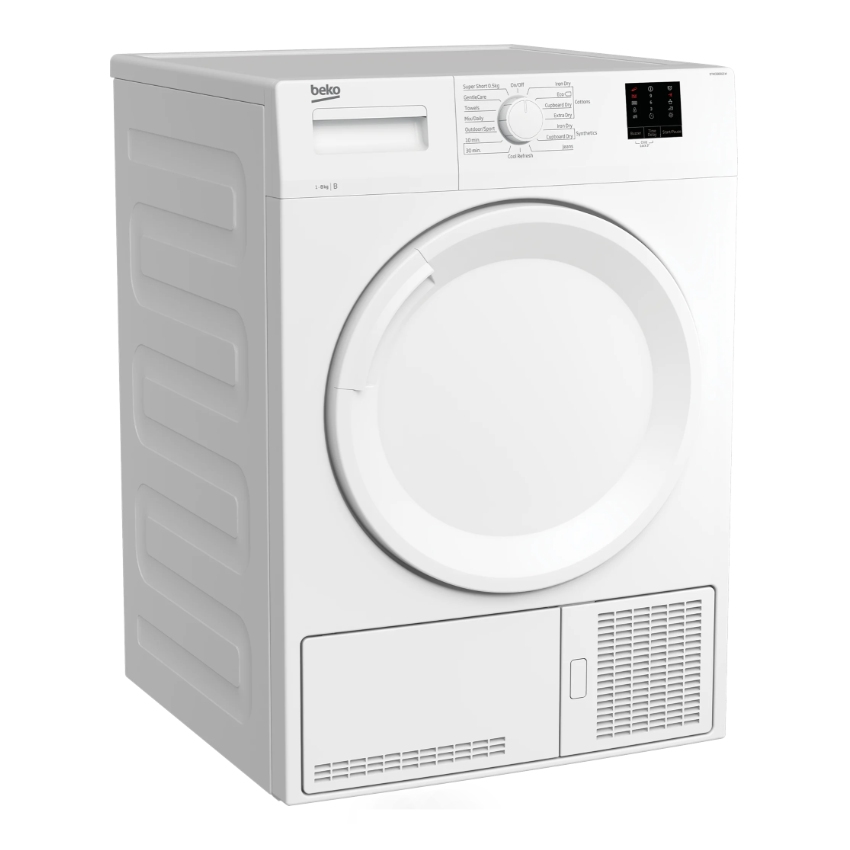 Beko 8kg Condenser Tumble Dryer DTKCE80021W - White Beko 8kg Condenser Tumble Dryer DTKCE80021W - White