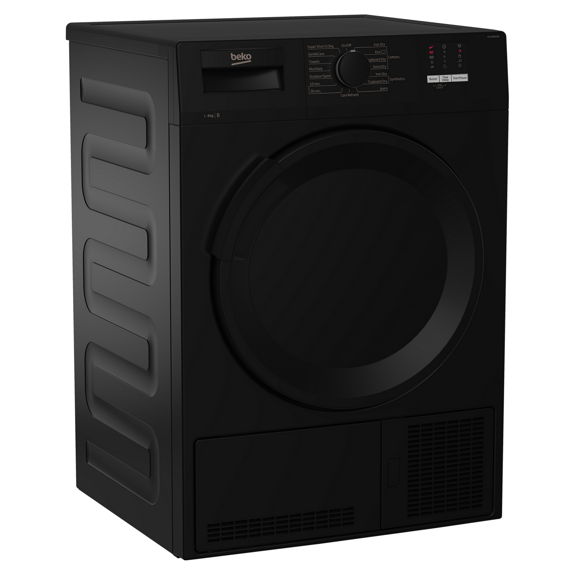 Beko 8kg Condenser Tumble Dryer DTLCE80051B - Black Beko 8kg Condenser Tumble Dryer DTLCE80051B - Black