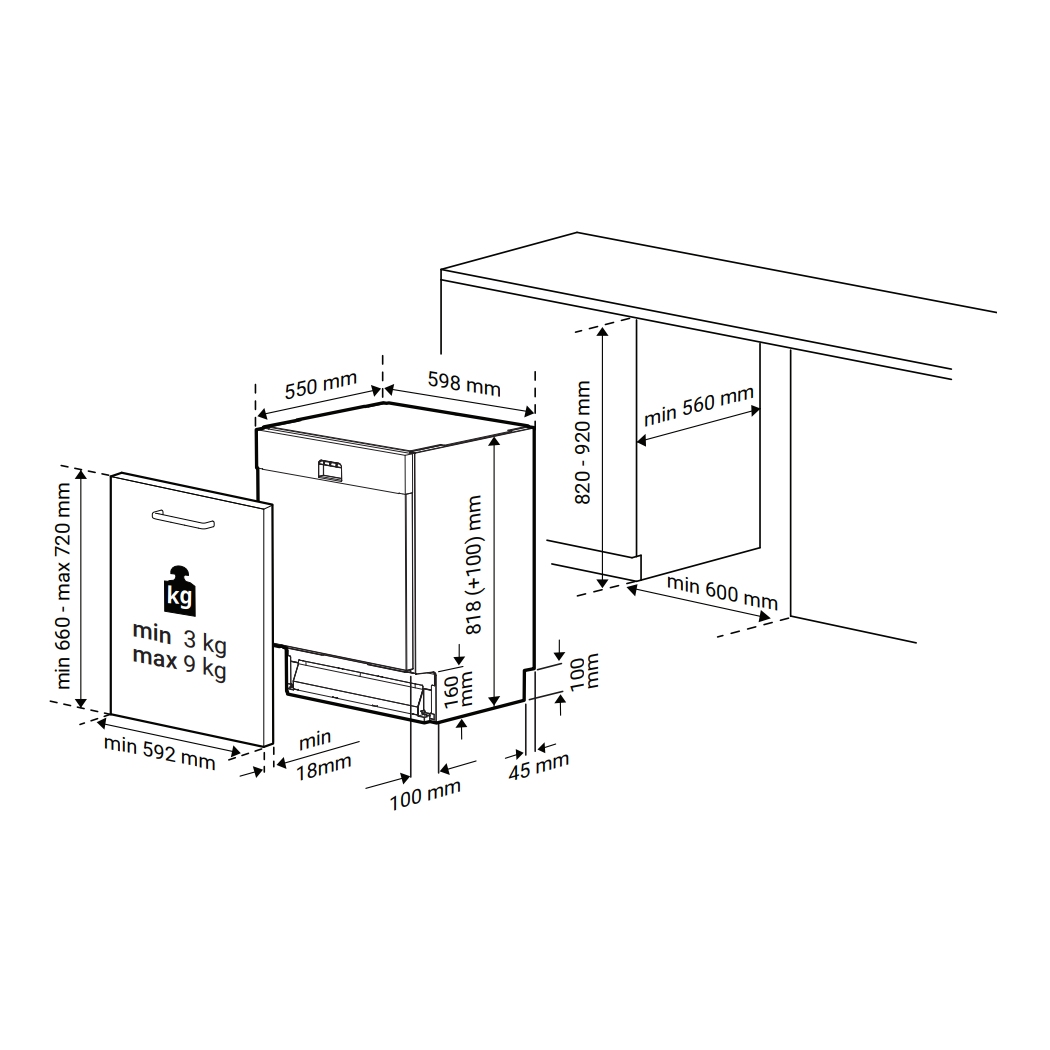 Blomberg Integrated 60cm Dishwasher with SuperGloss LDV42420 Blomberg Integrated 60cm Dishwasher with SuperGloss LDV42420
