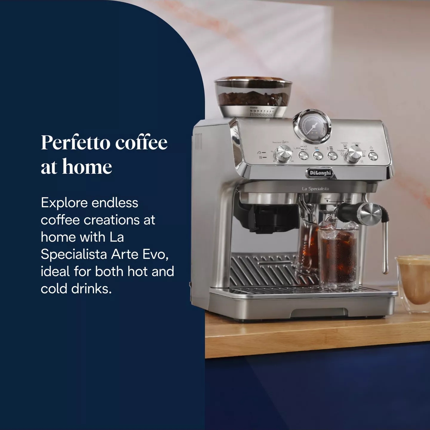 De'Longhi La Specialista Arte Evo Coffee Machine EC9255.M - Silver De'Longhi La Specialista Arte Evo Coffee Machine EC9255.M - Silver