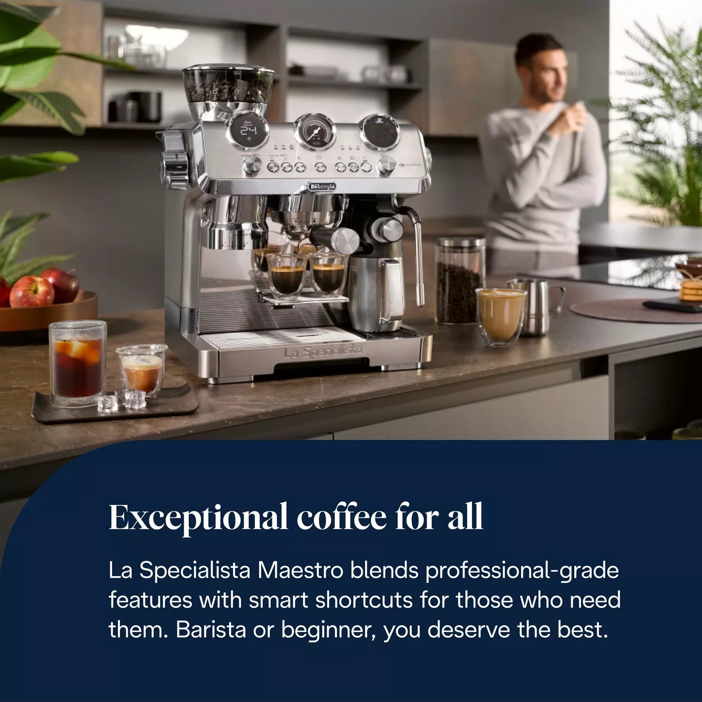 De'Longhi La Specialista Maestro Bean to Cup Coffee Machine EC9885.M - Silver De'Longhi La Specialista Maestro Bean to Cup Coffee Machine EC9885.M - Silver