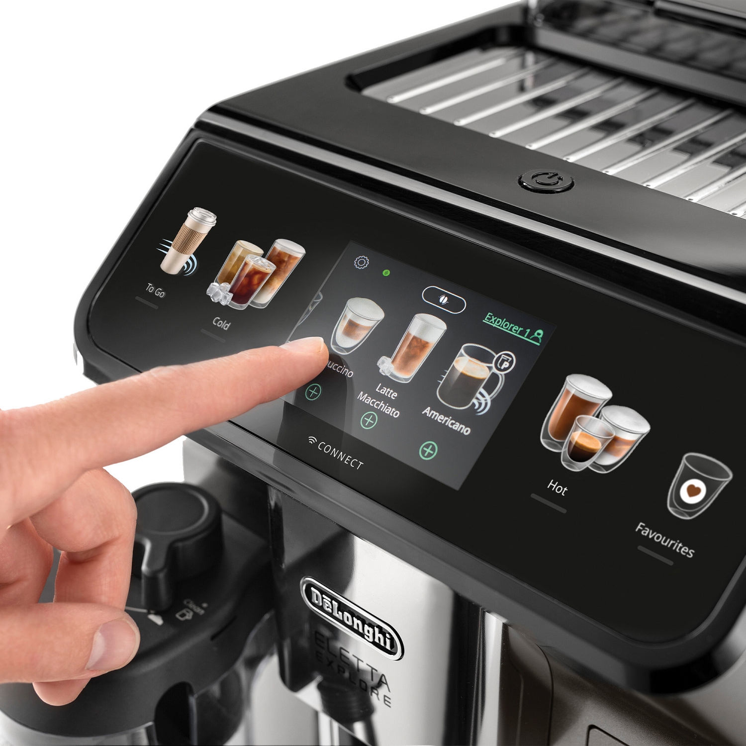 DeLonghi Freestanding Eletta Bean to Cup Coffee Machine ECAM450.86.T - Titanium DeLonghi Freestanding Eletta Bean to Cup Coffee Machine ECAM450.86.T - Titanium