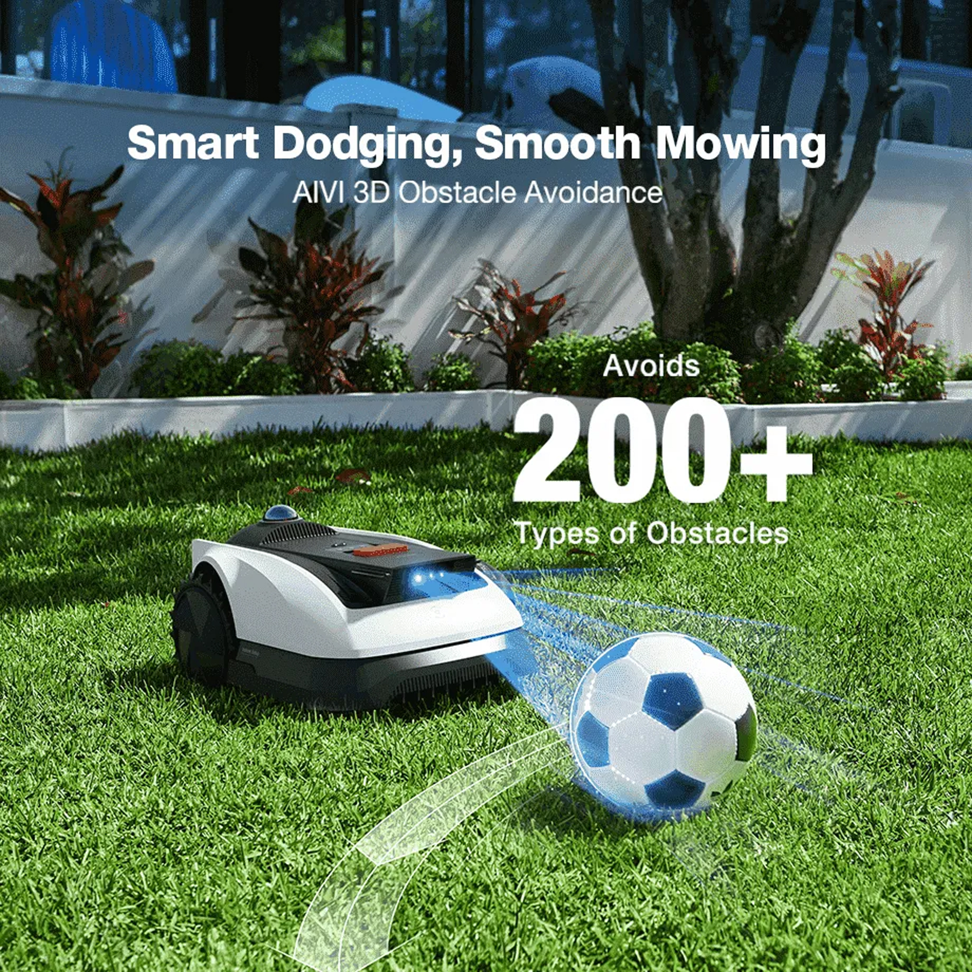 ECOVACS GOAT O1200 LiDAR PRO Robotic Lawn Mower 270-MR2508B ECOVACS GOAT O1200 LiDAR PRO Robotic Lawn Mower 270-MR2508B