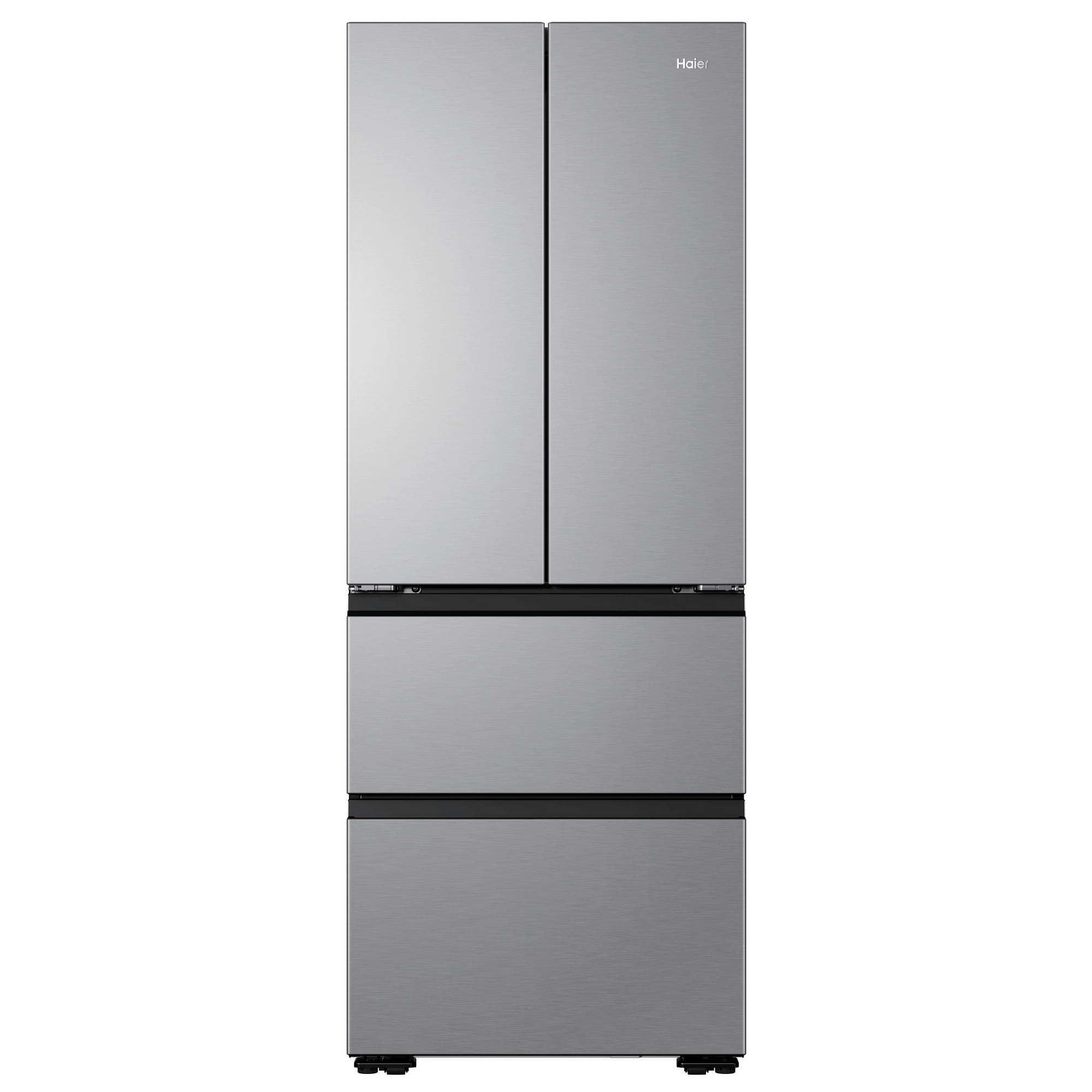 Haier 70cm Frost Free Fridge Freezer HFKR5718DNMM - Platinum Inox