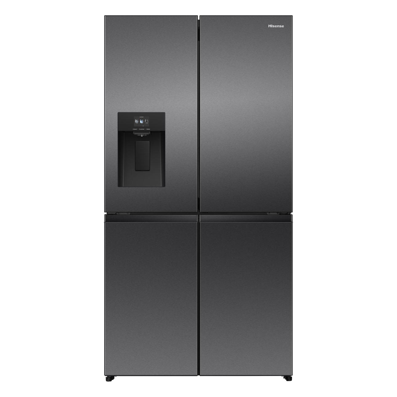 Hisense Four Door Fridge Freezer With Ice & Water RQ600P5SBE - Black