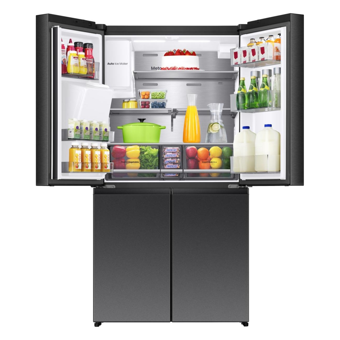 Hisense Four Door Fridge Freezer With Ice & Water RQ600P5SBE - Black Hisense Four Door Fridge Freezer With Ice & Water RQ600P5SBE - Black