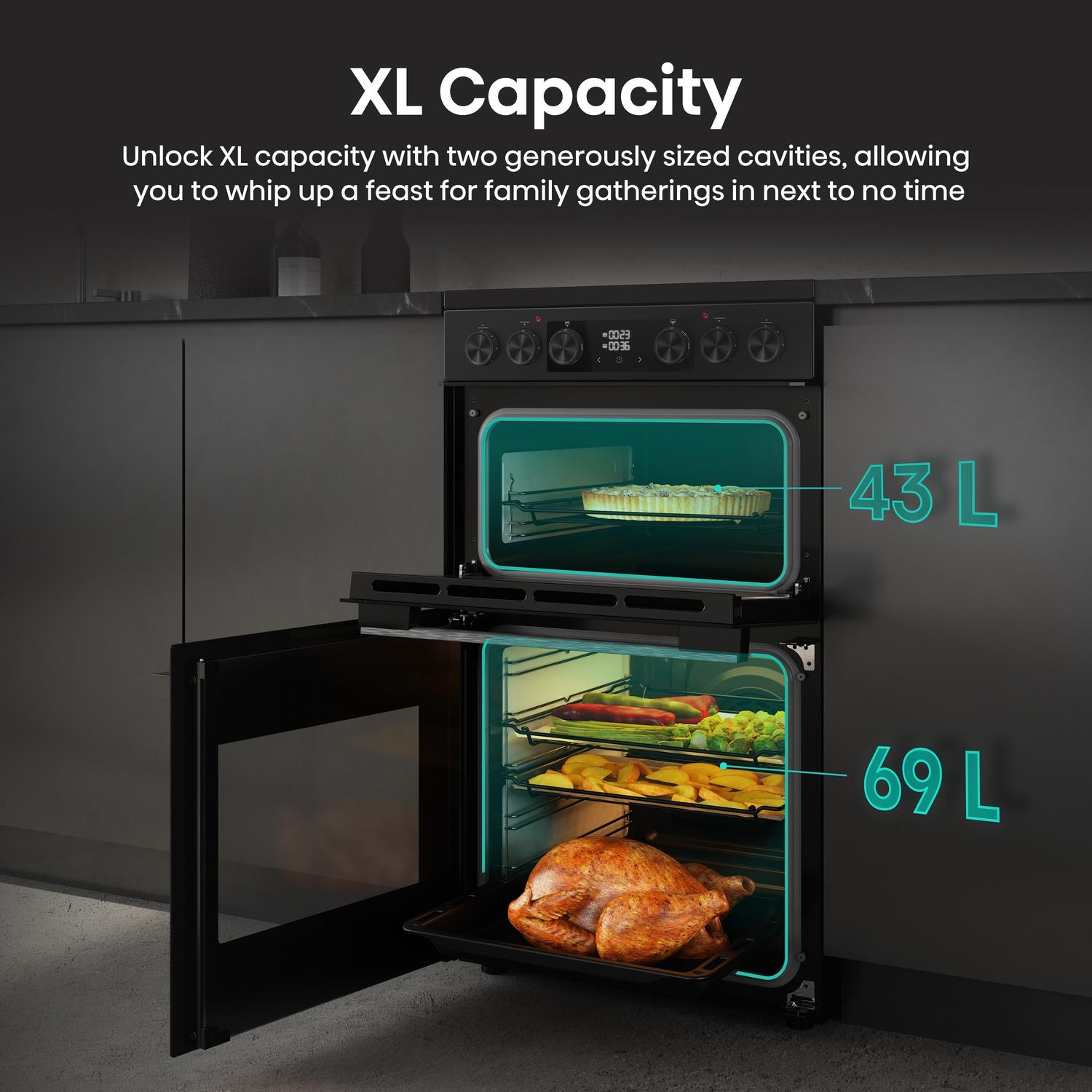 Hisense 50cm Freestanding Ceramic Cooker HDCEC5C10B - Black Hisense 50cm Freestanding Ceramic Cooker HDCEC5C10B - Black