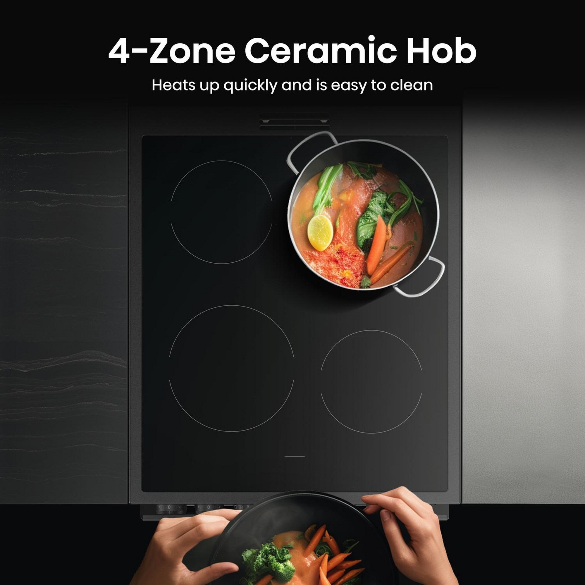 Hisense 50cm Freestanding Ceramic Cooker HDCEC5C10B - Black Hisense 50cm Freestanding Ceramic Cooker HDCEC5C10B - Black